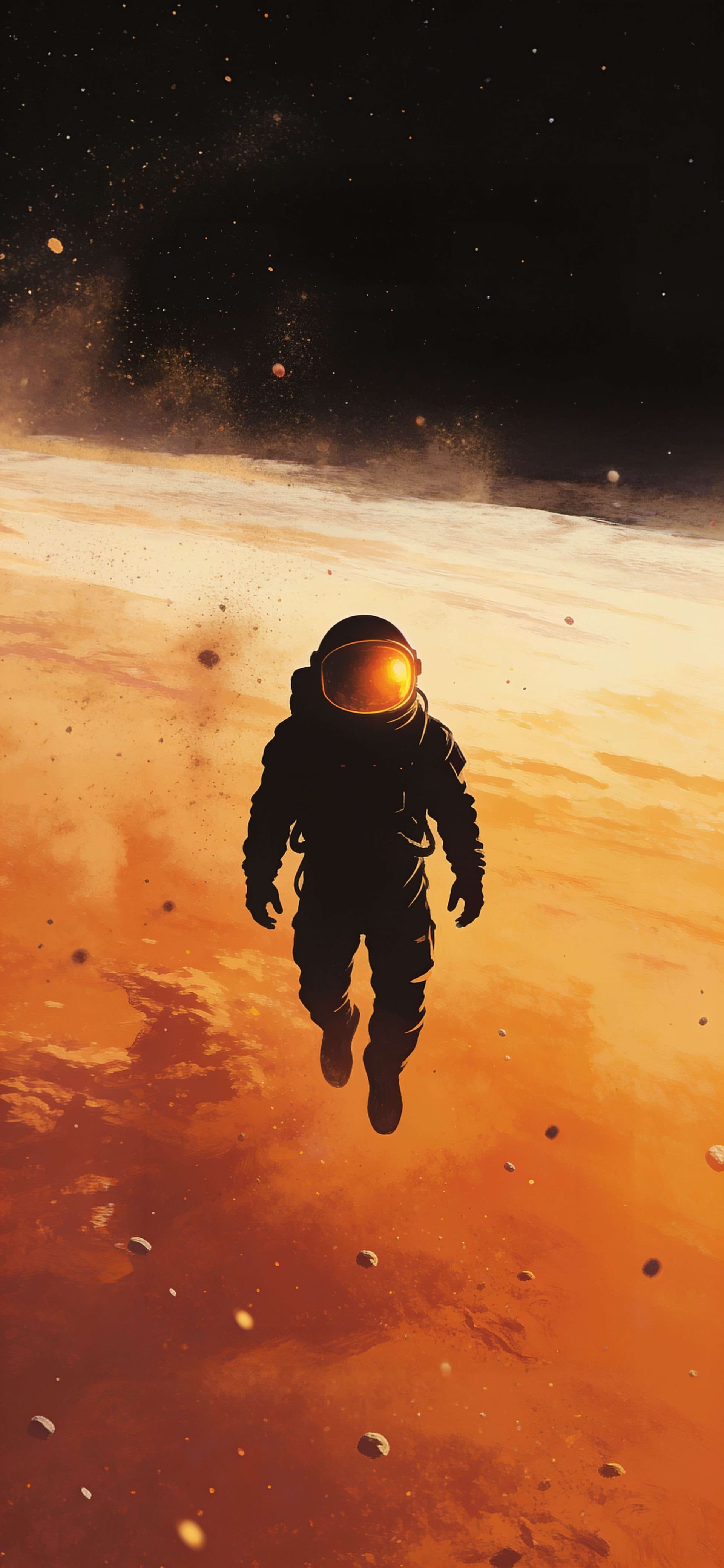 Martian Orbit Drift - Pro phone wallpaper