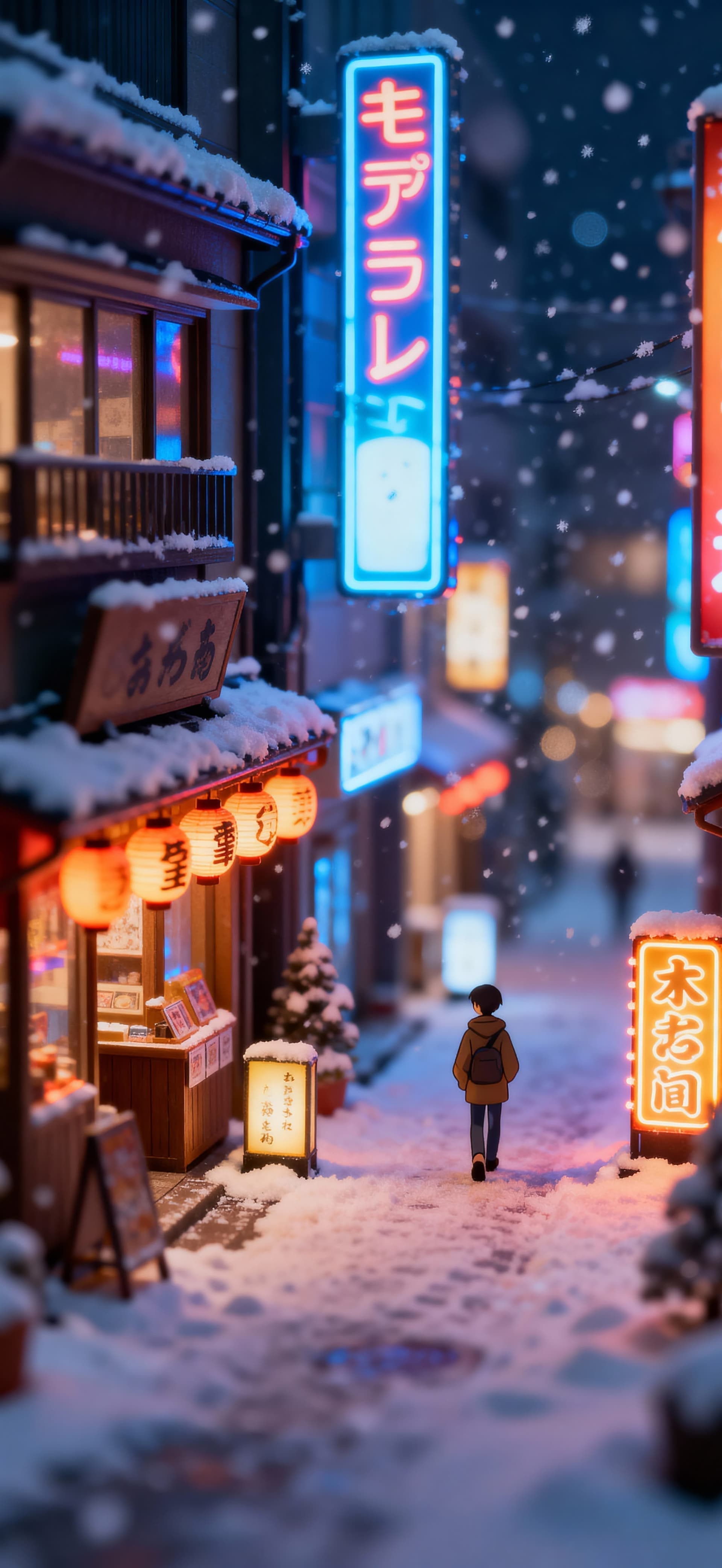 Anime Christmas time 3 - free phone wallpaper
