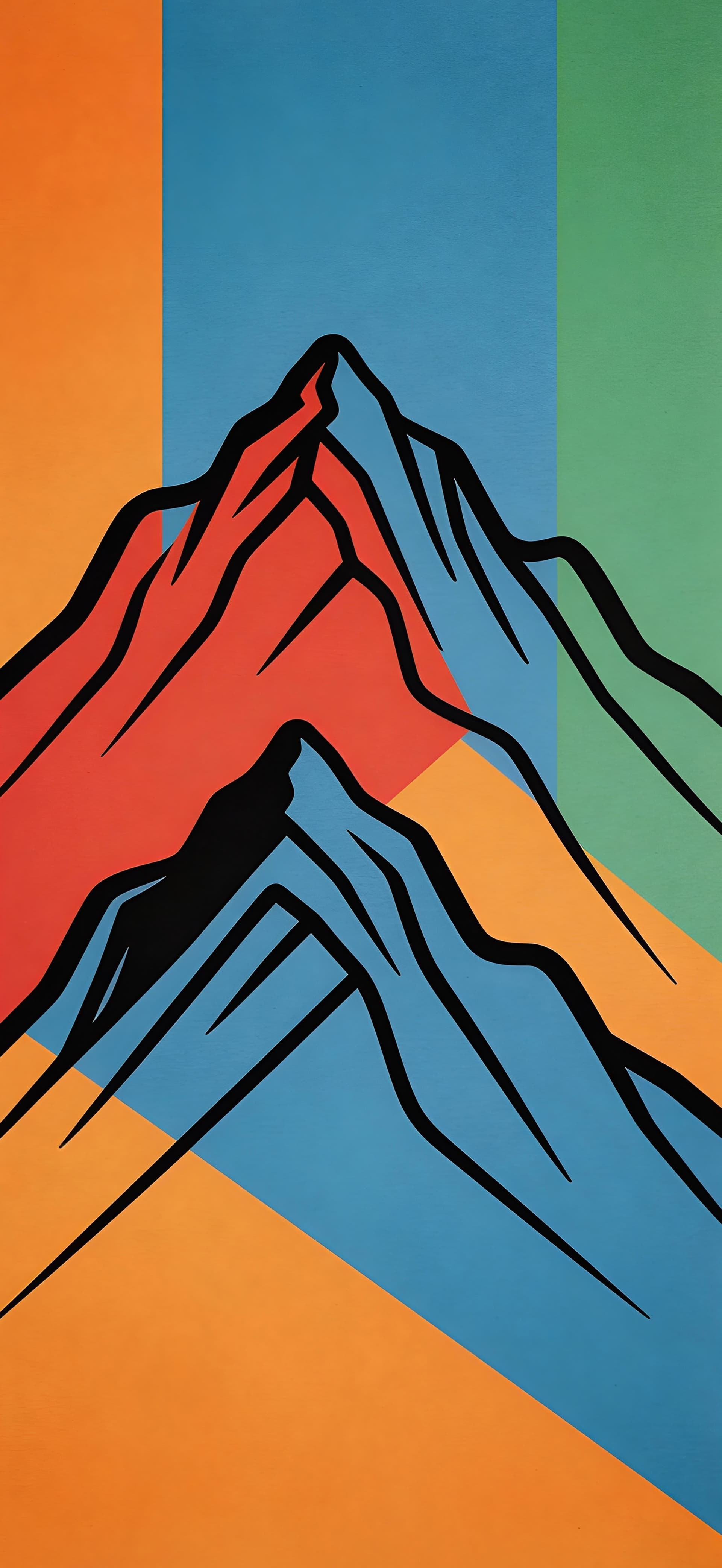 Colorful Mountain Peaks - free phone wallpaper
