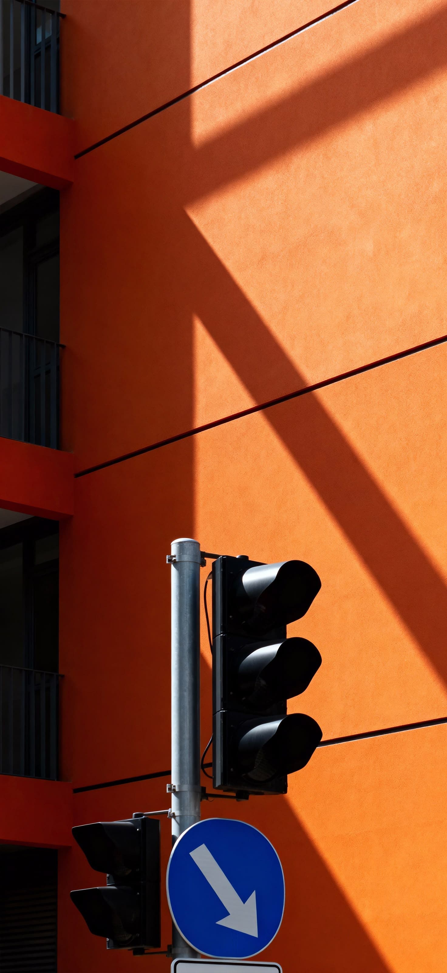 Sunlit Orange Facade 1 - Pro phone wallpaper