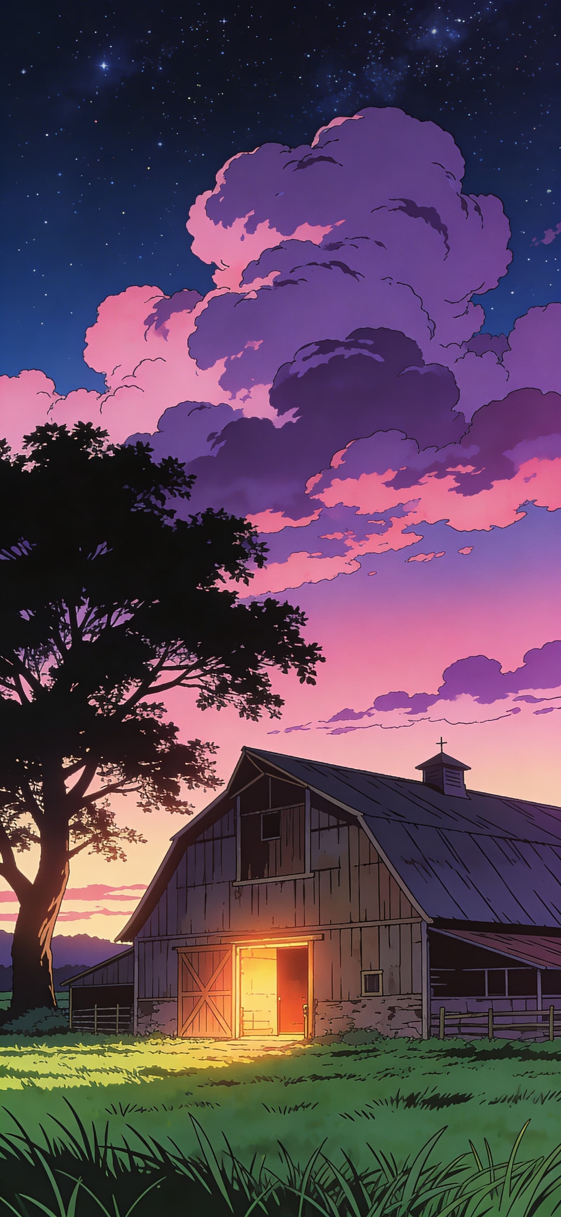 Rural Evening Sky - Pro phone wallpaper