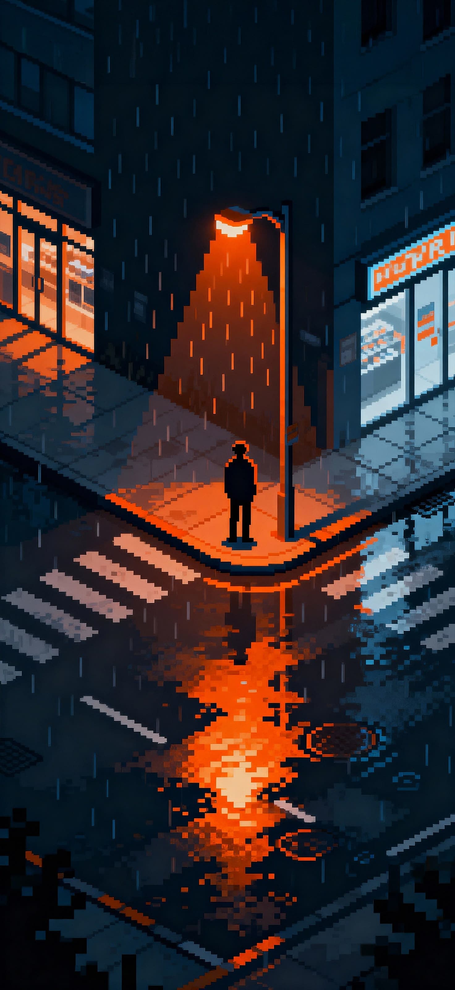 Neon Rain 2 - Pro phone wallpaper