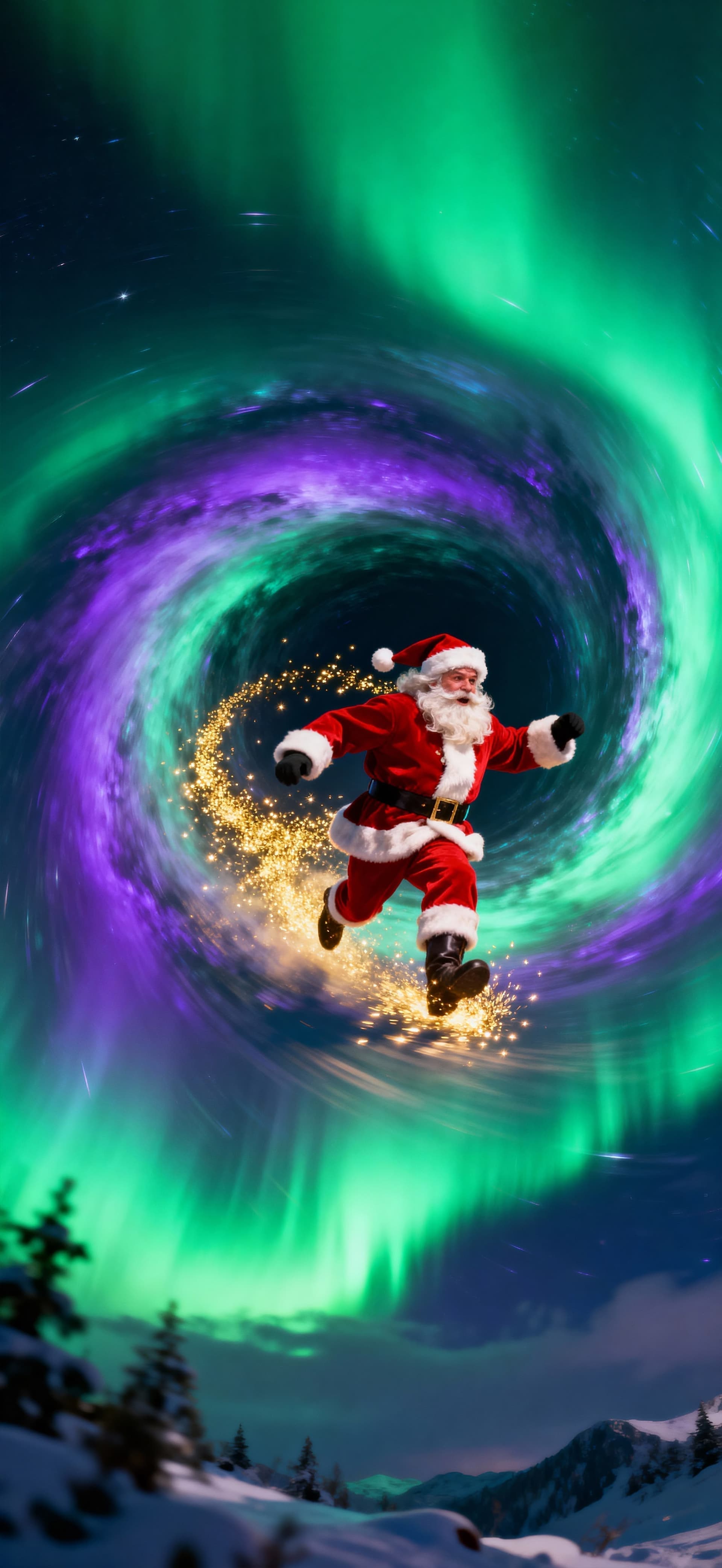 Santa's Journey 5 - free phone wallpaper