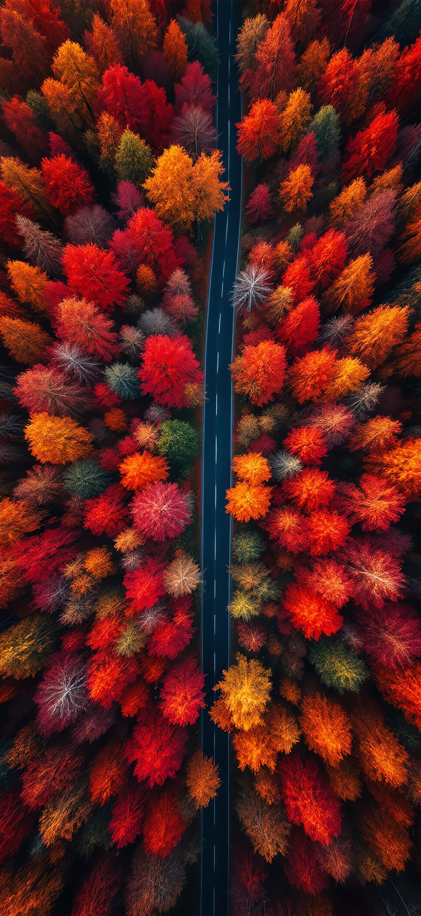 Autumn Ribbon Road 1 - free phone wallpaper