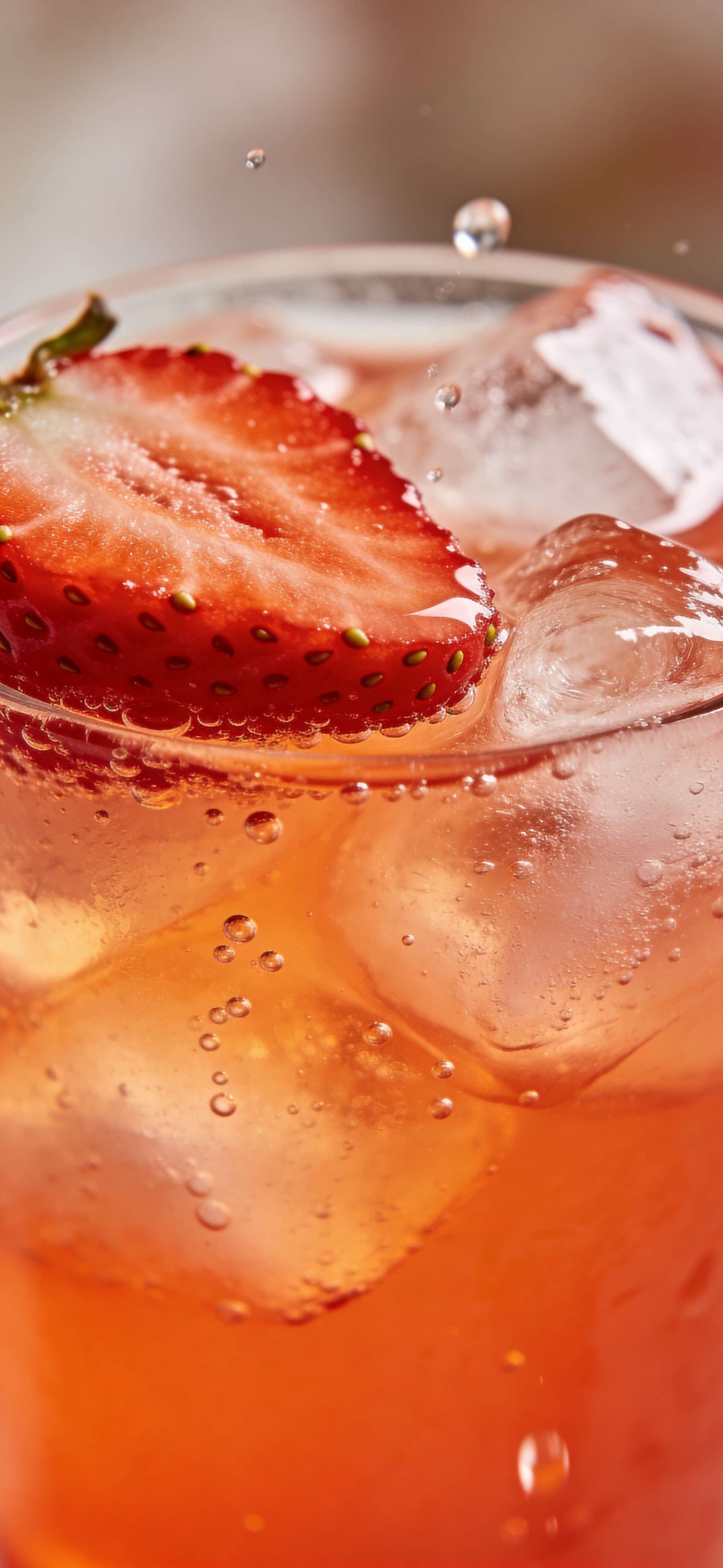 Refreshing Strawberry Drink - free phone wallpaper
