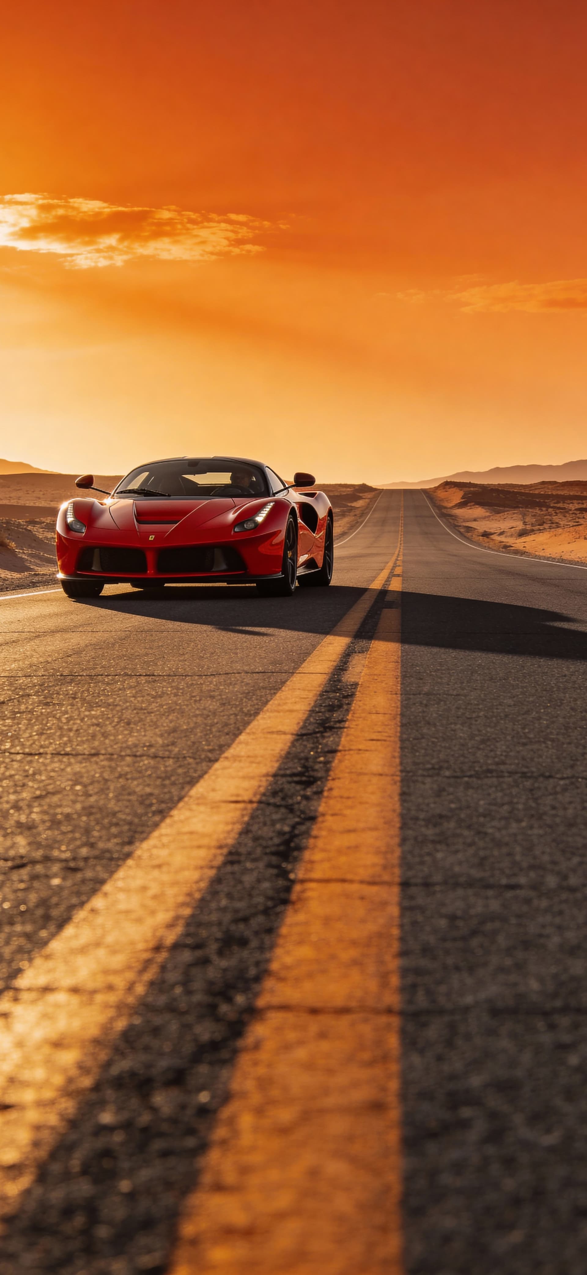 Desert Highway Supercar 1 - Pro phone wallpaper