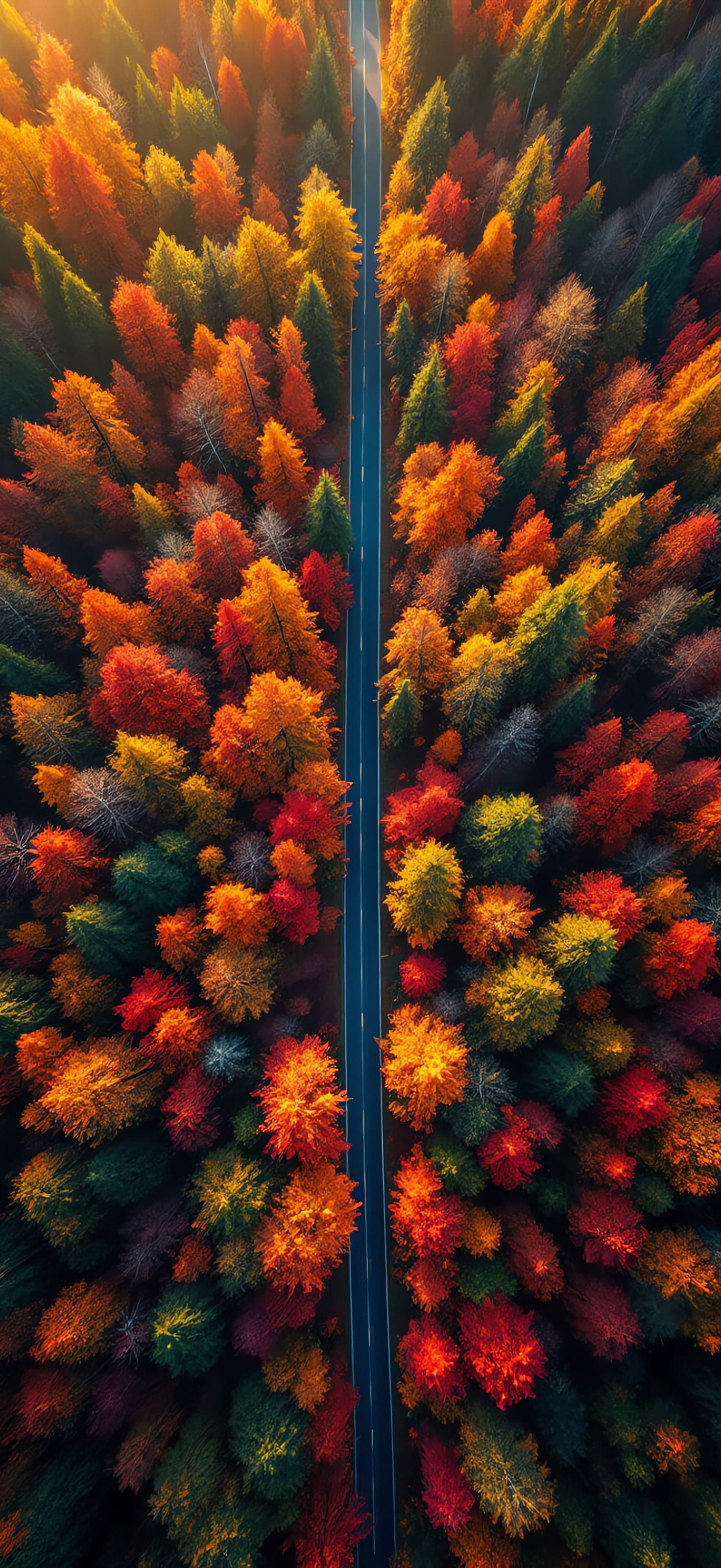 Autumn Ribbon Road 2 - free phone wallpaper