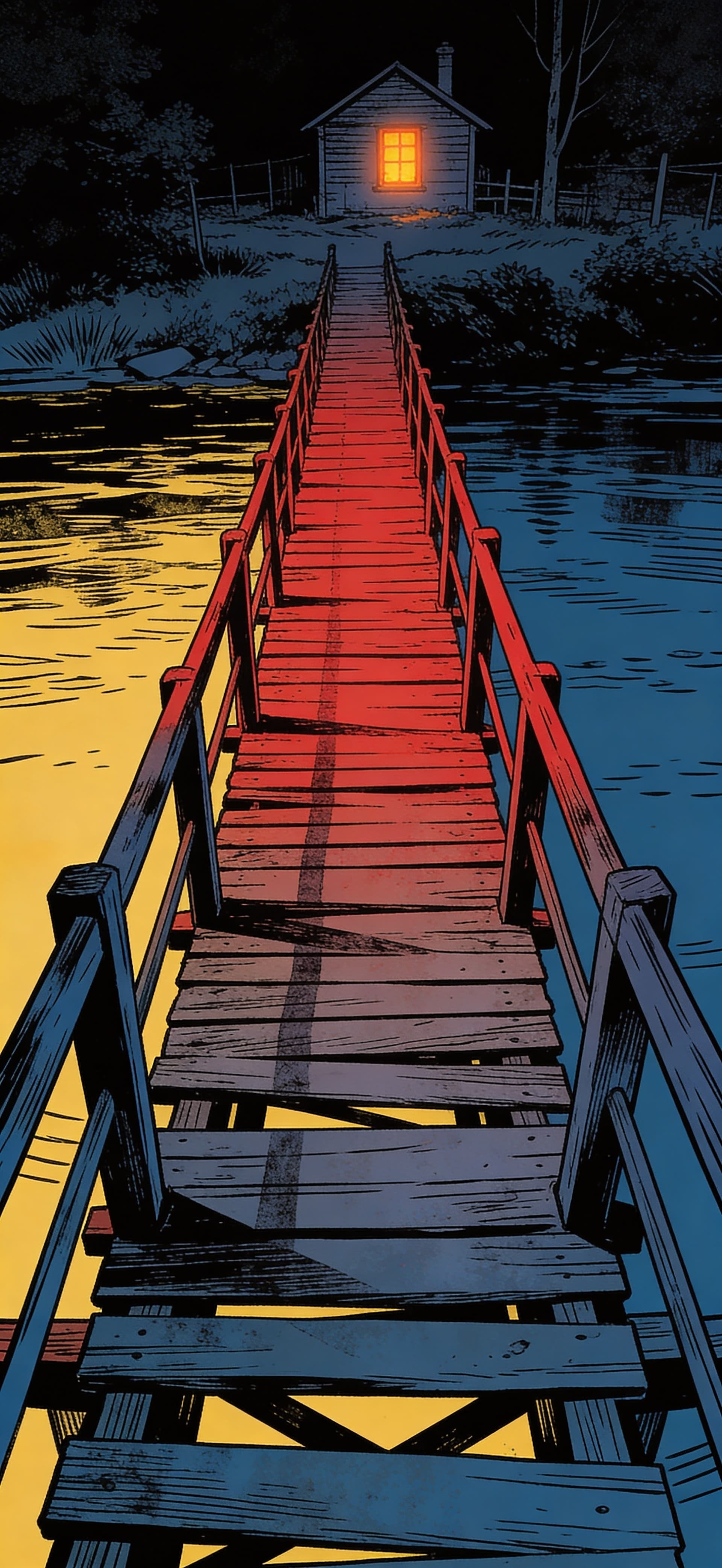 Cabin by Water - free phone wallpaper