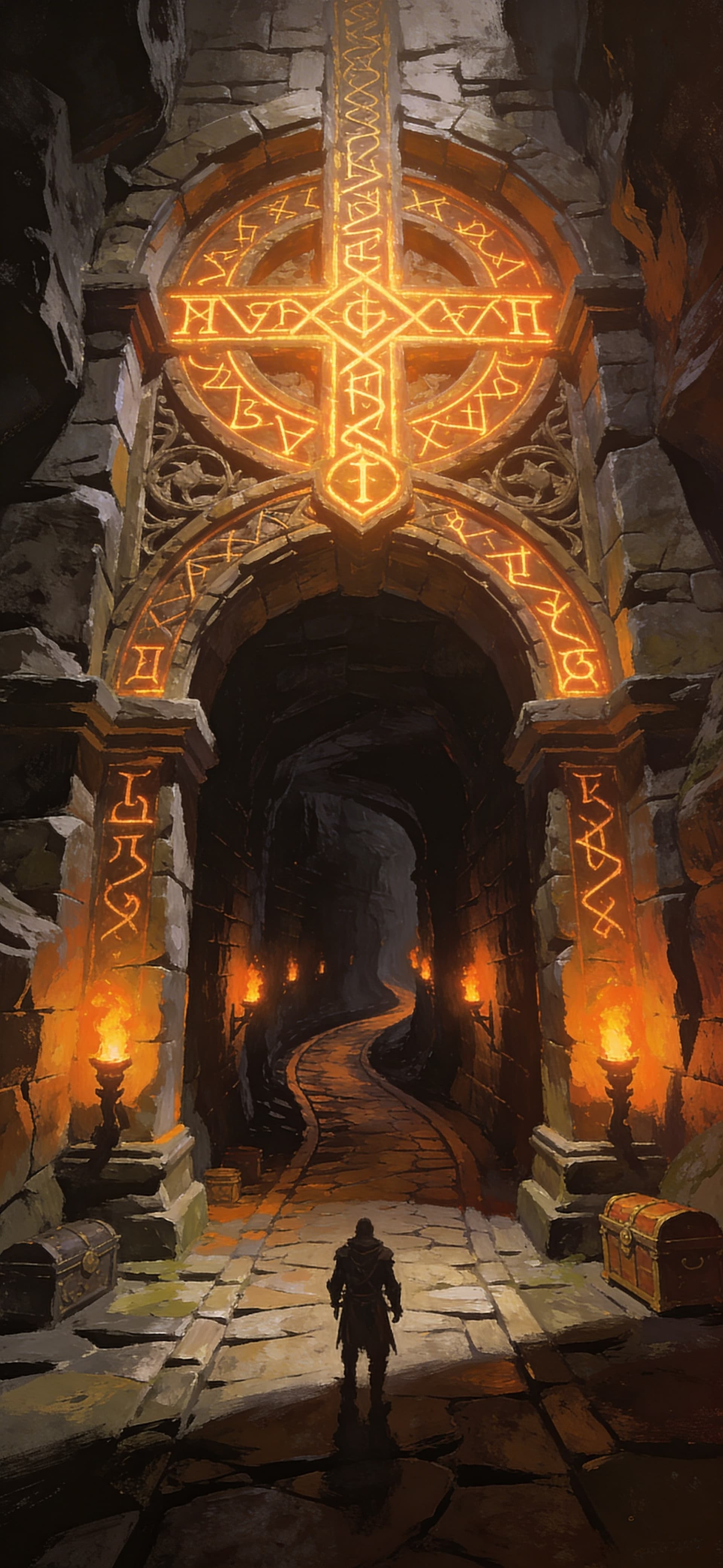 Ancient Stone Gateway - free phone wallpaper