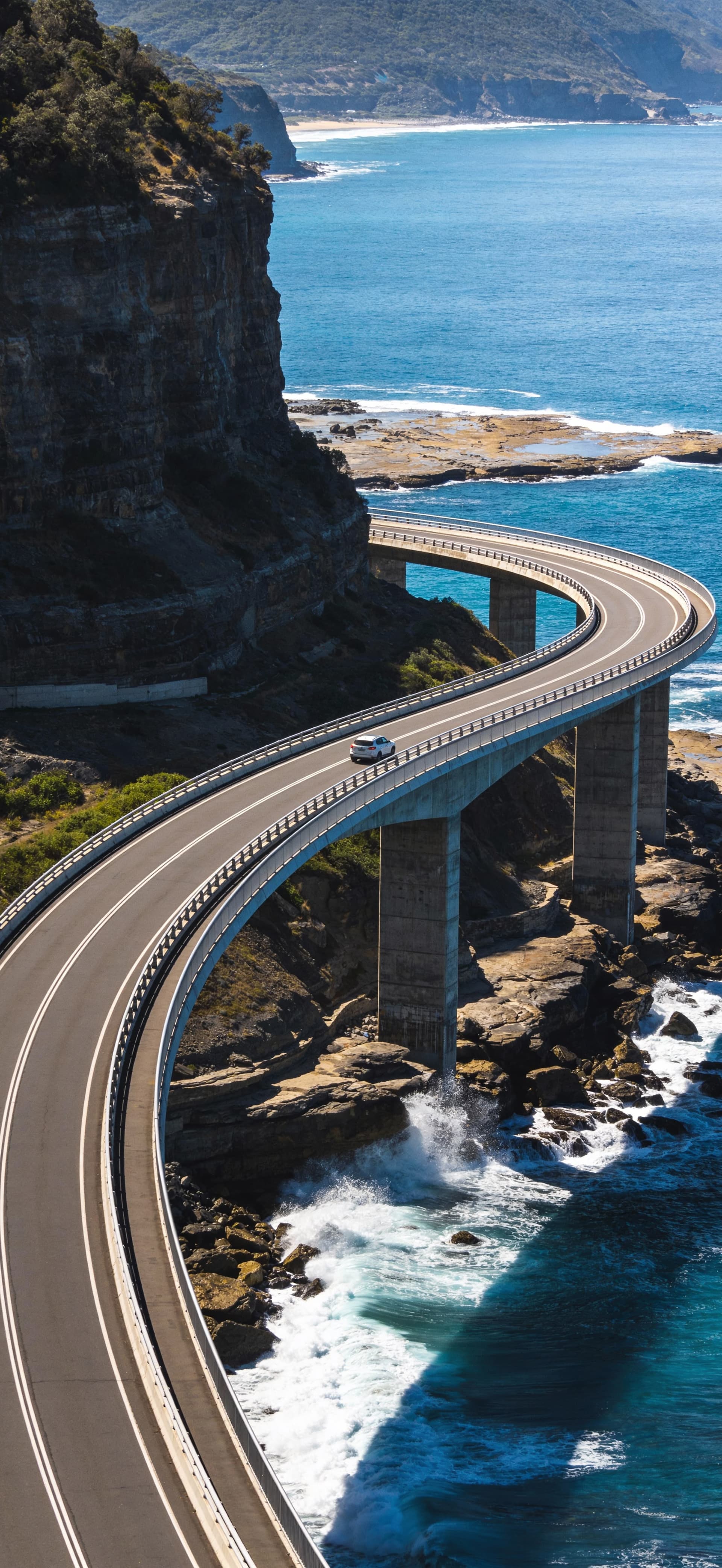 Coastal Cliff Road 3 - free phone wallpaper
