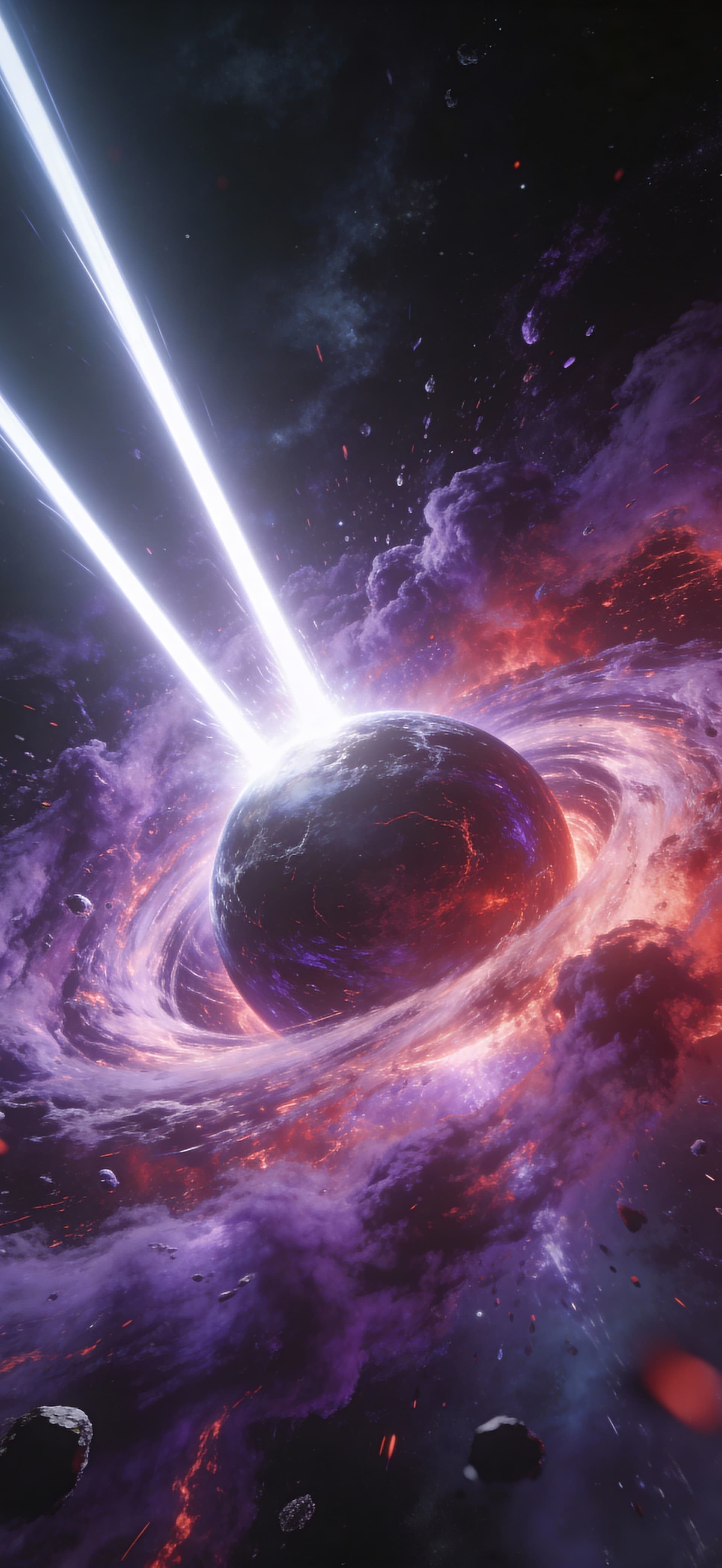Cosmic Collision - free phone wallpaper