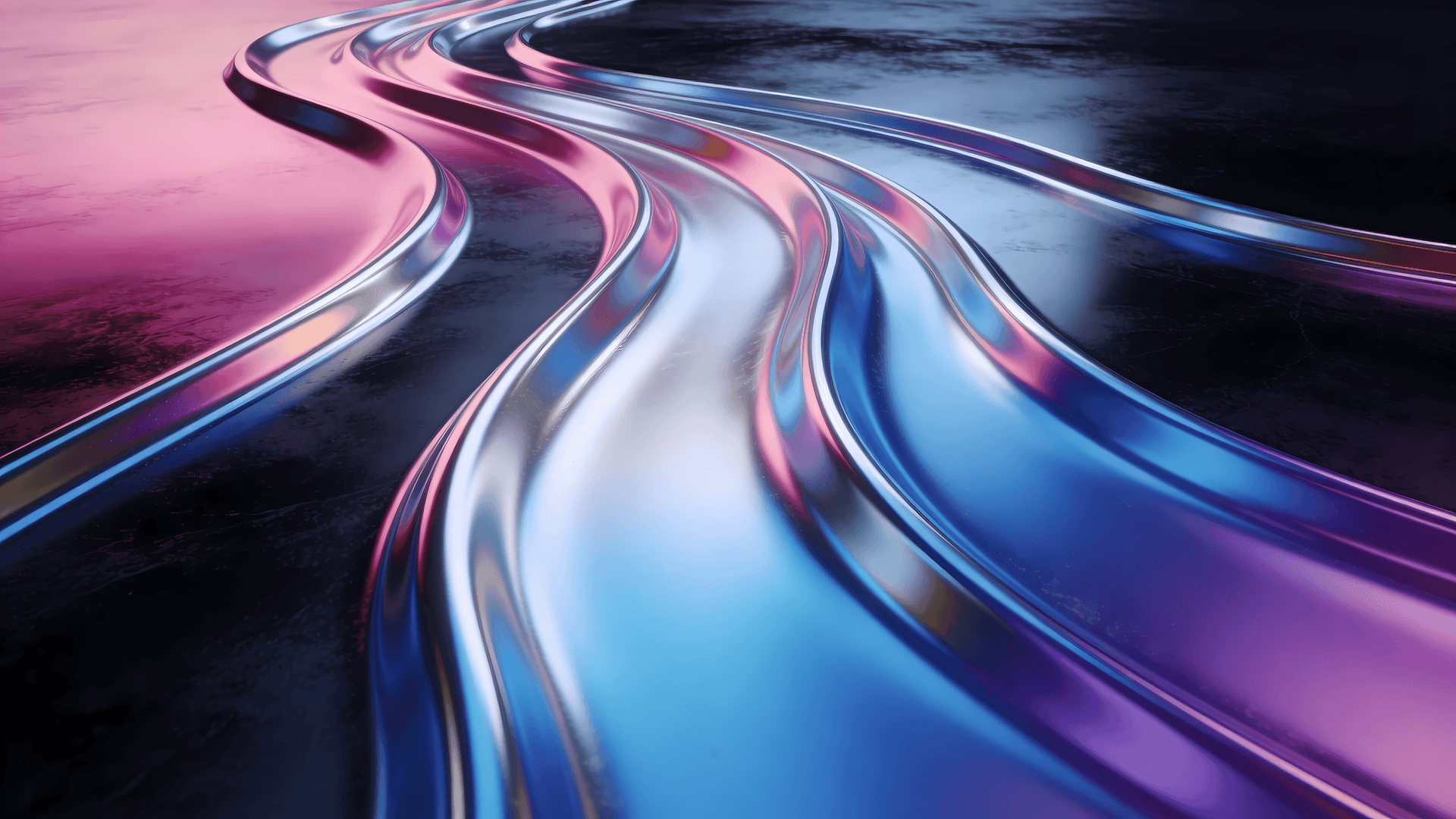 Metallic Wavy Road - Pro desktop wallpaper