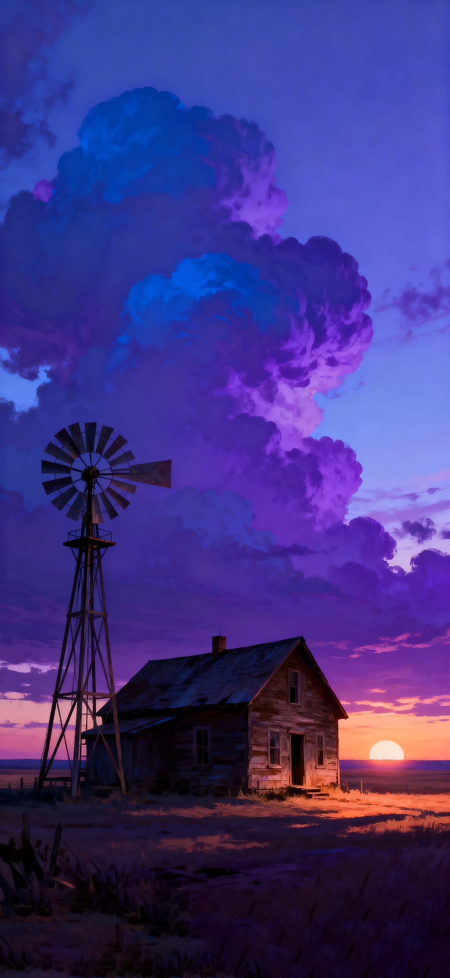 Prairie Sundown 2 - Pro phone wallpaper