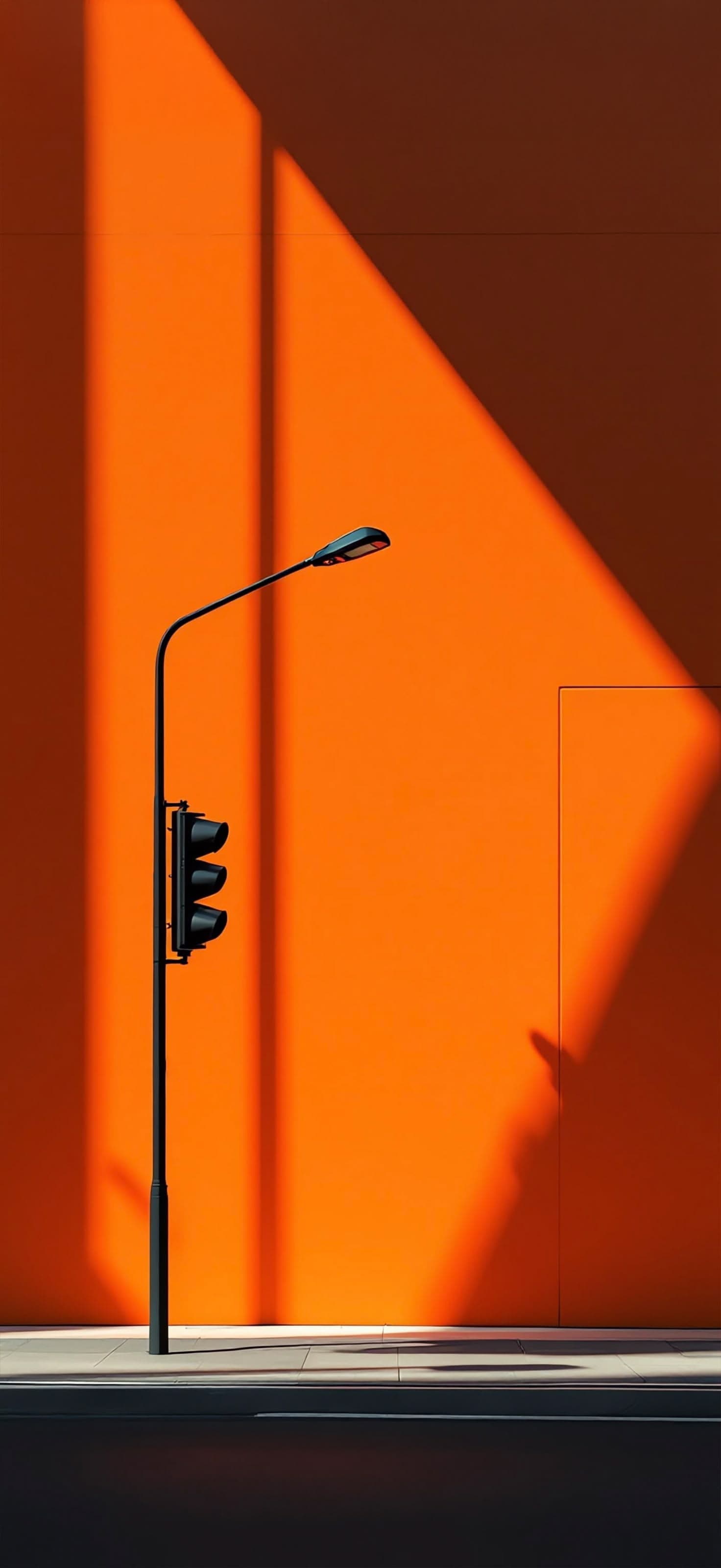Sunlit Orange Facade 2 - Pro phone wallpaper