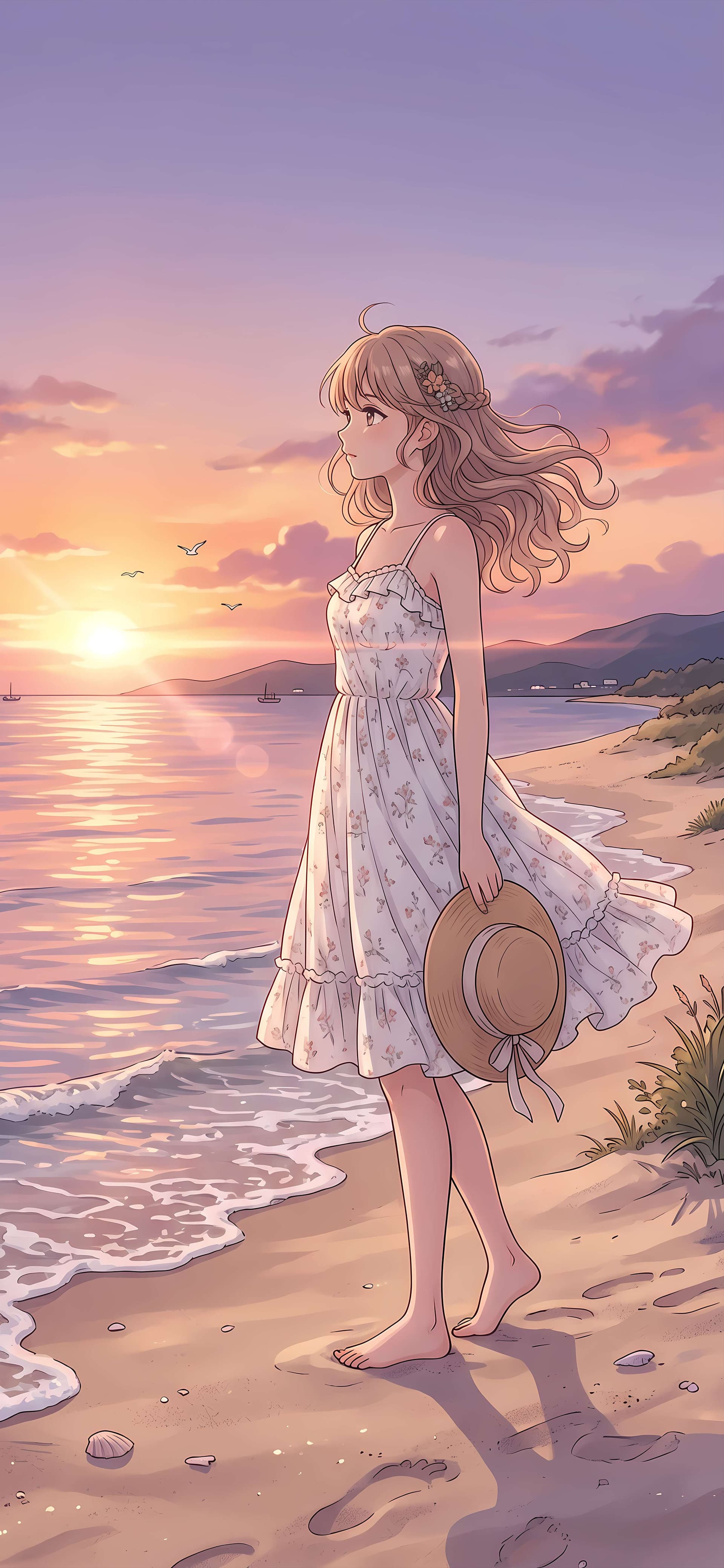 Beach Sunset Dream - free phone wallpaper