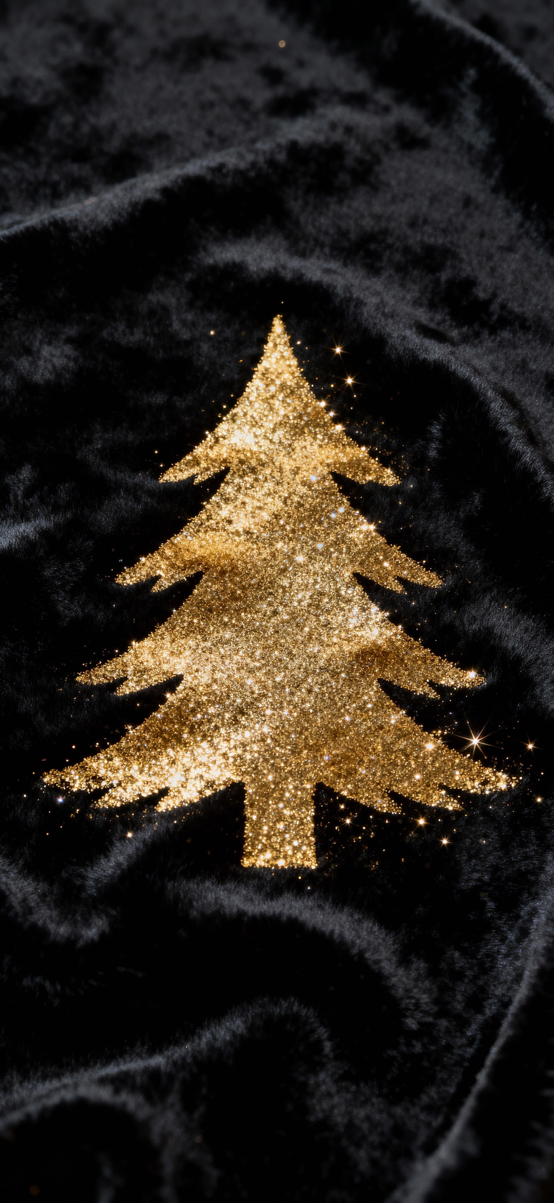 Golden Christmas Tree 2 - free phone wallpaper