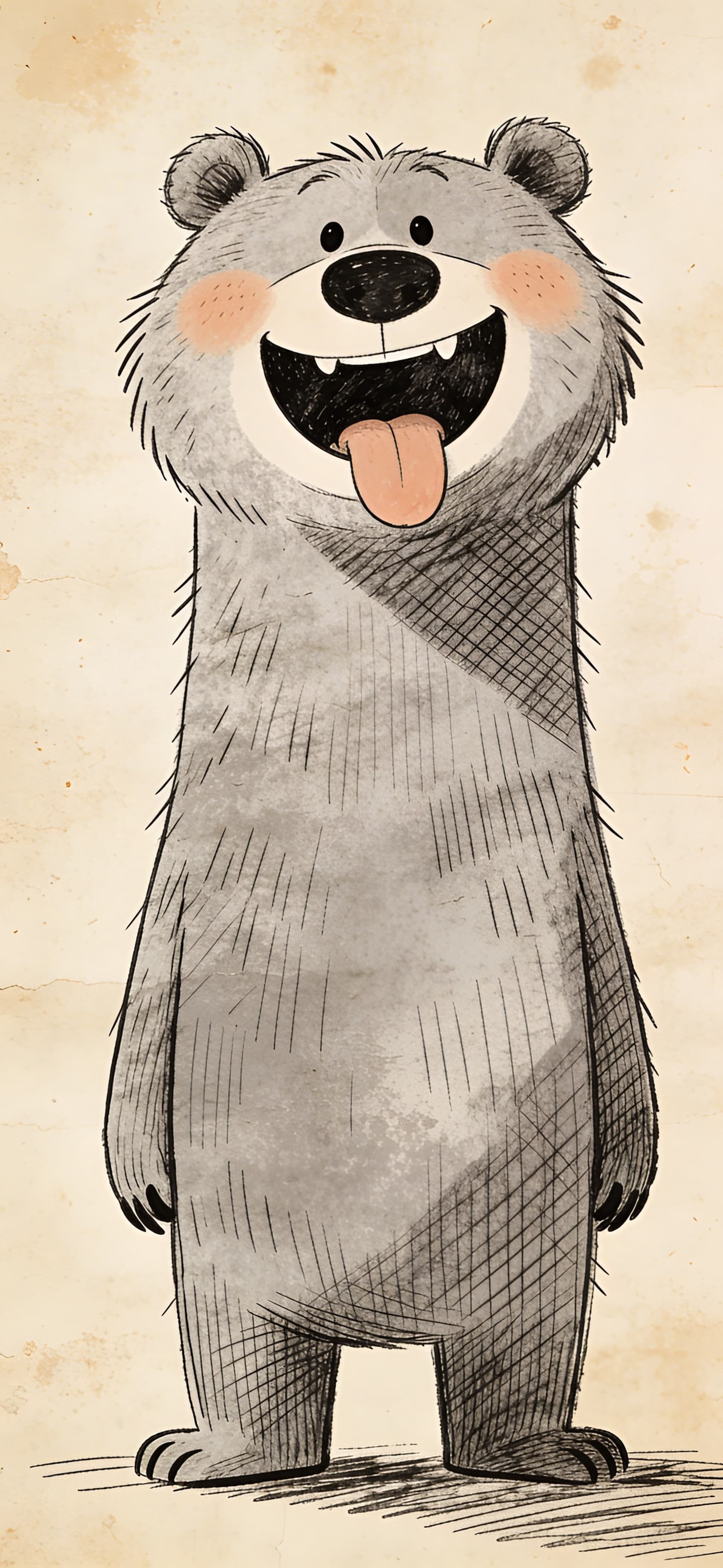 Happy Bear Portrait - free phone wallpaper