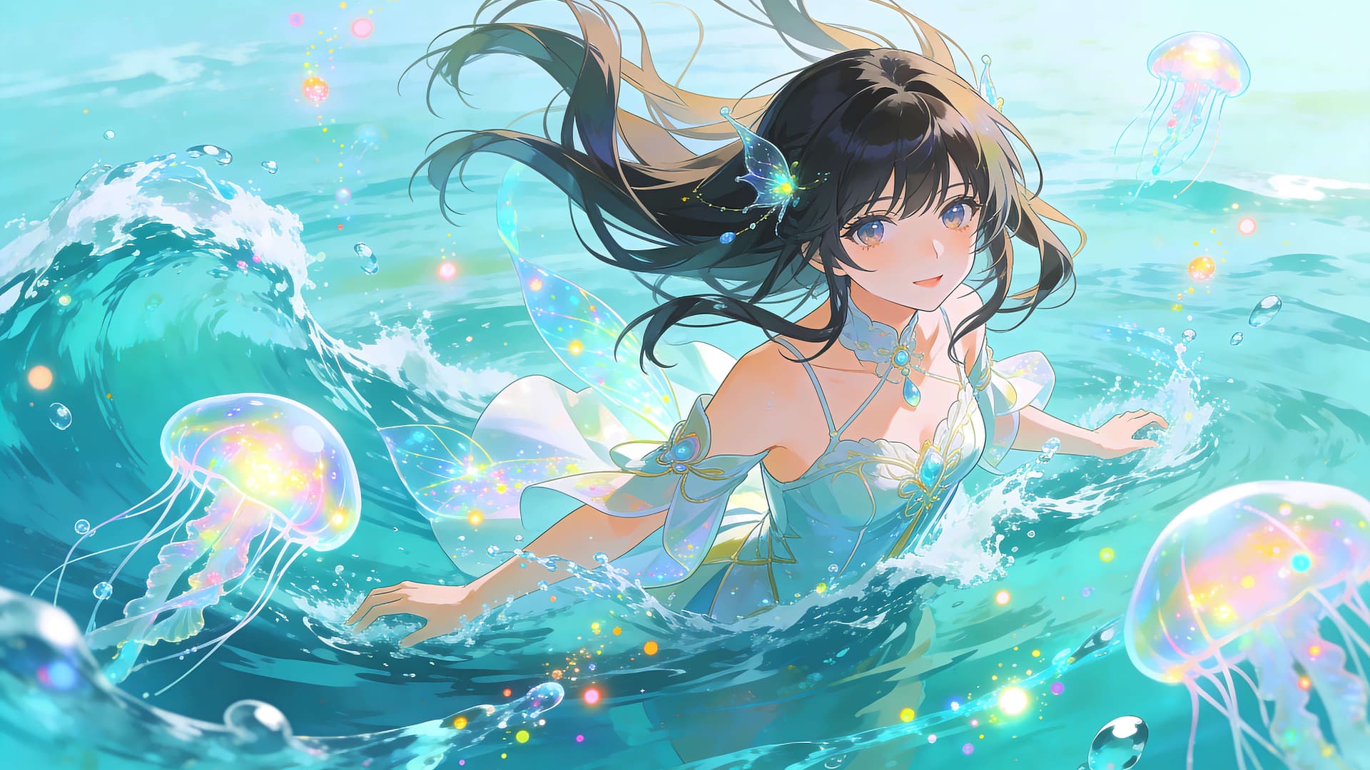 Jellyfish Ocean Dream - free desktop wallpaper