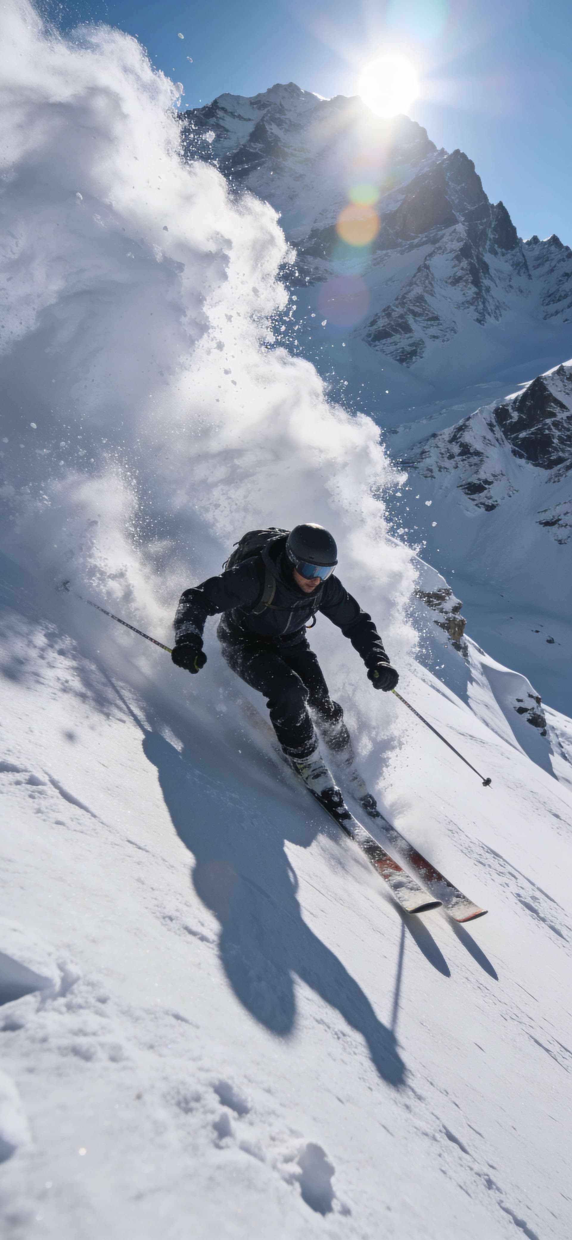 Powder Snow Skier - free phone wallpaper