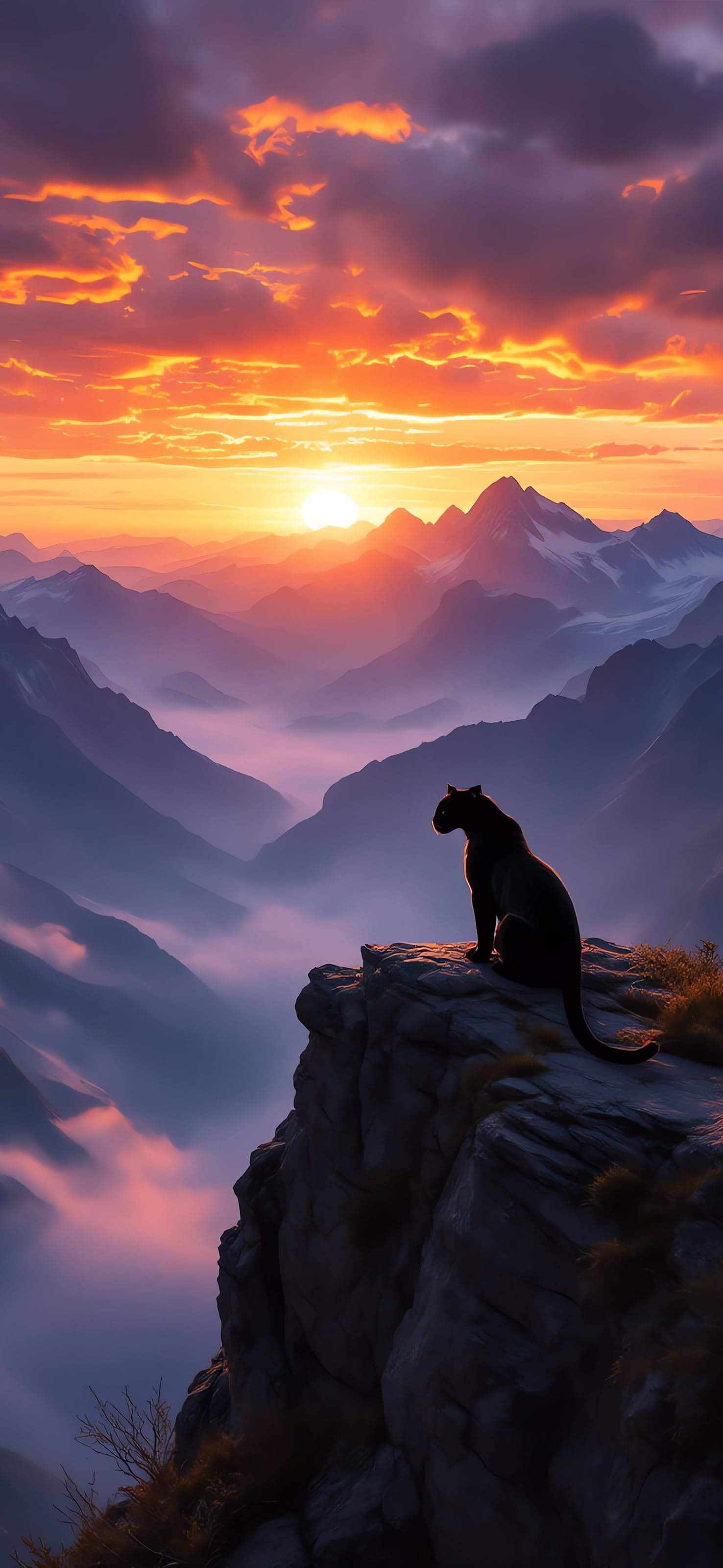 Panther's Dawn 1 - free phone wallpaper