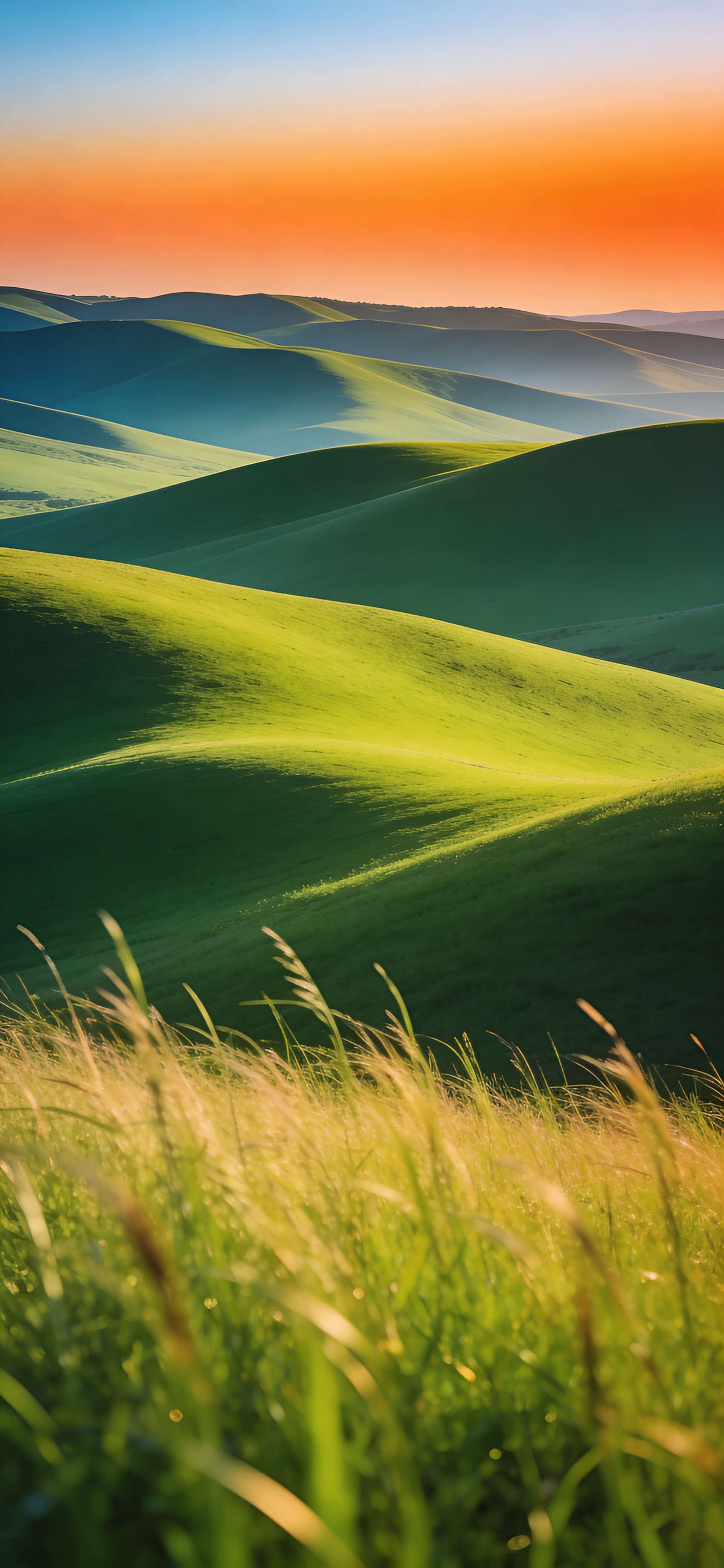 Rolling Green Hills - Pro phone wallpaper