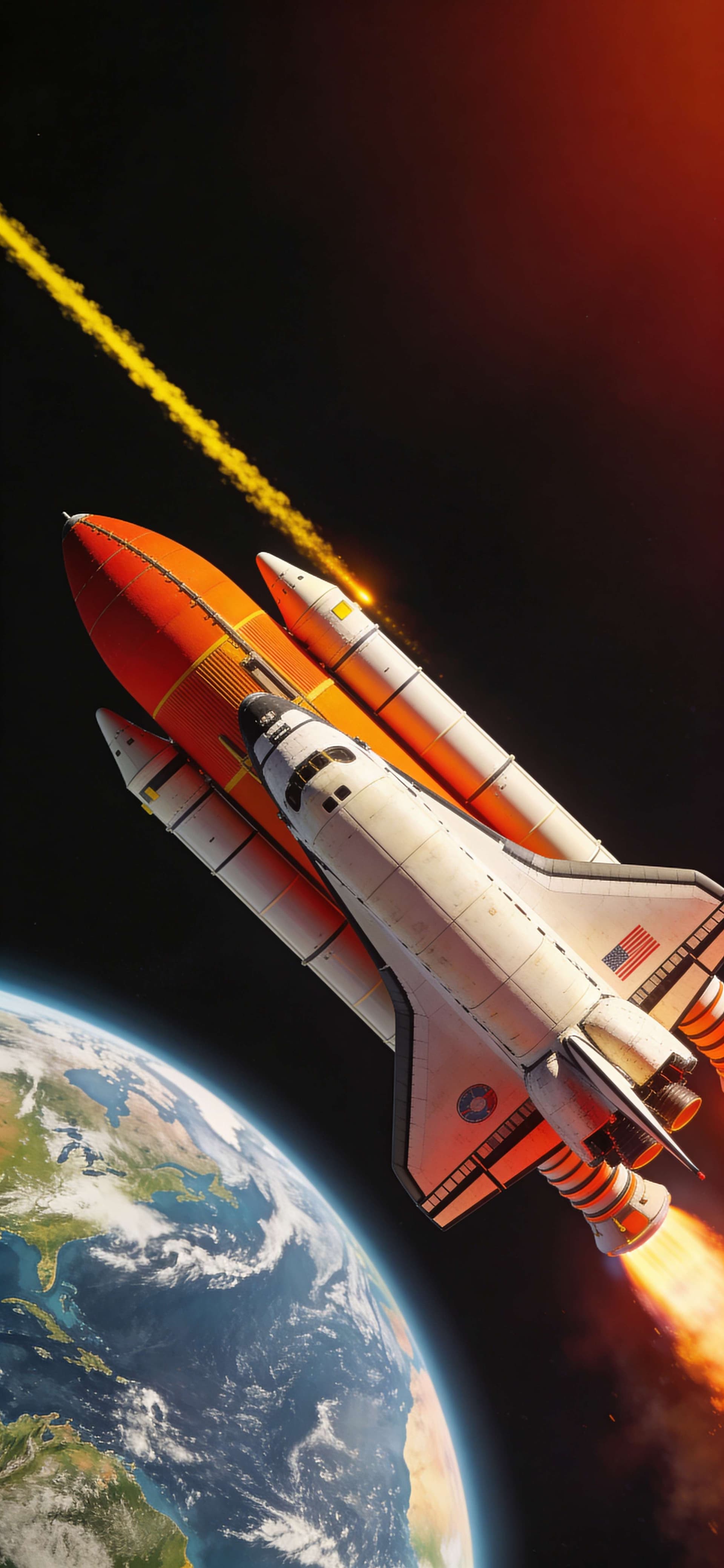Shuttle Blasting Off - free phone wallpaper