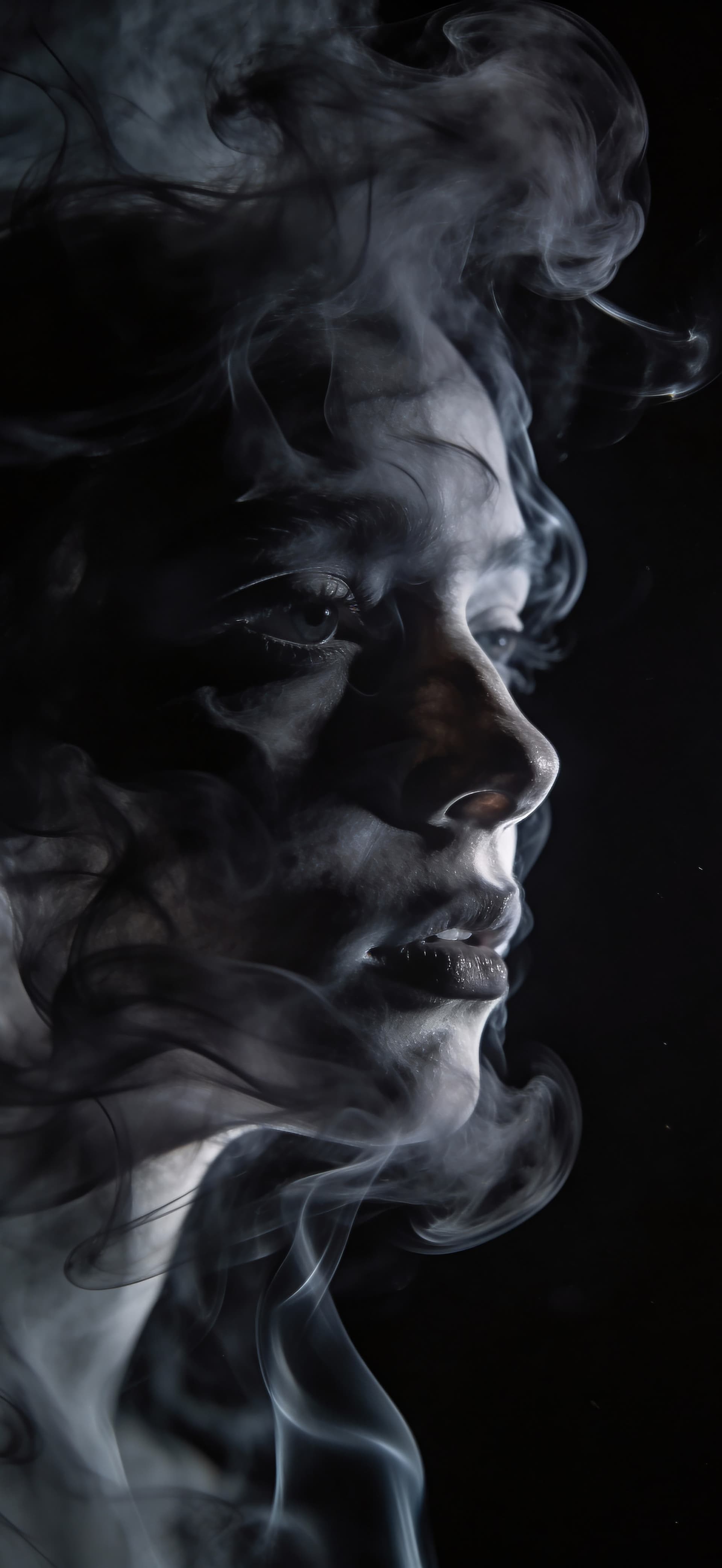 Smokey Portrait - free phone wallpaper