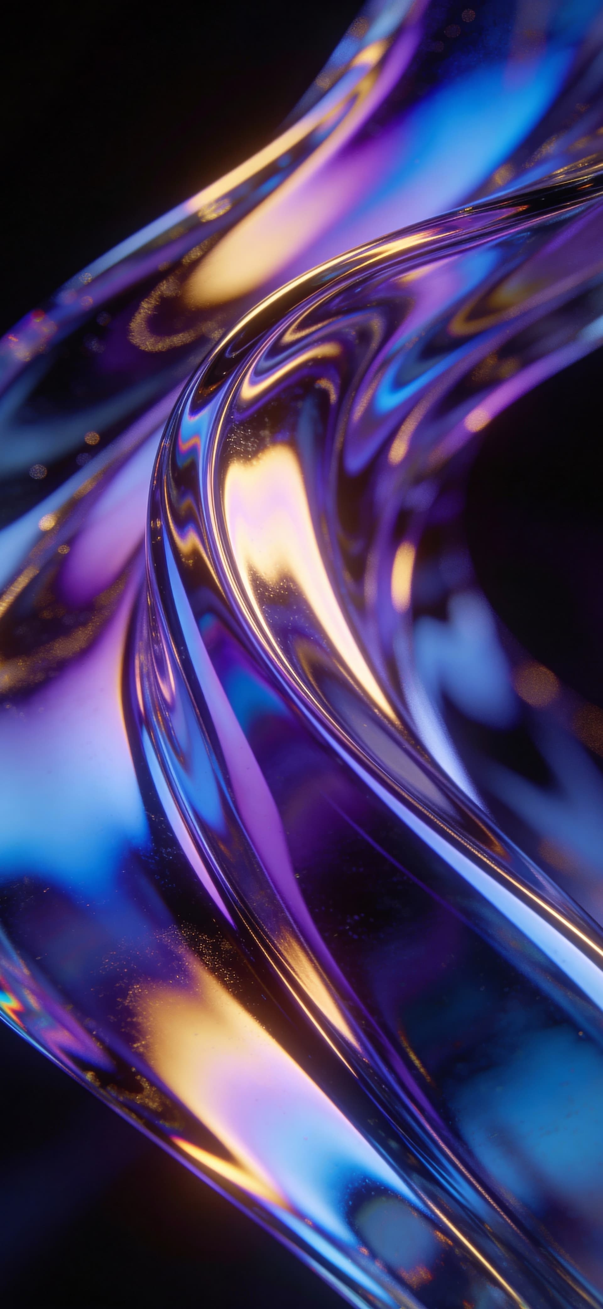 Iridescent Liquid Flow - Pro phone wallpaper
