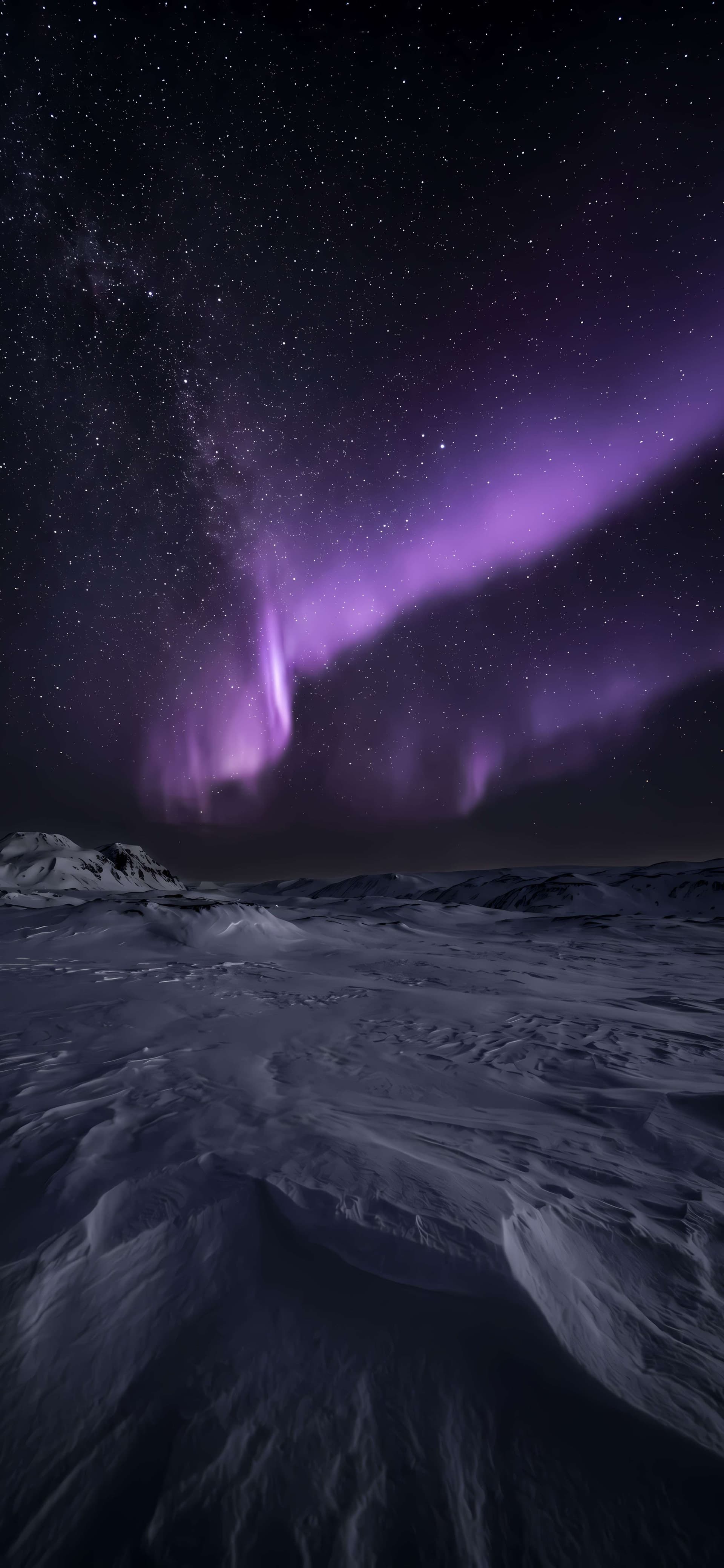 Arctic Aurora Night - Pro phone wallpaper