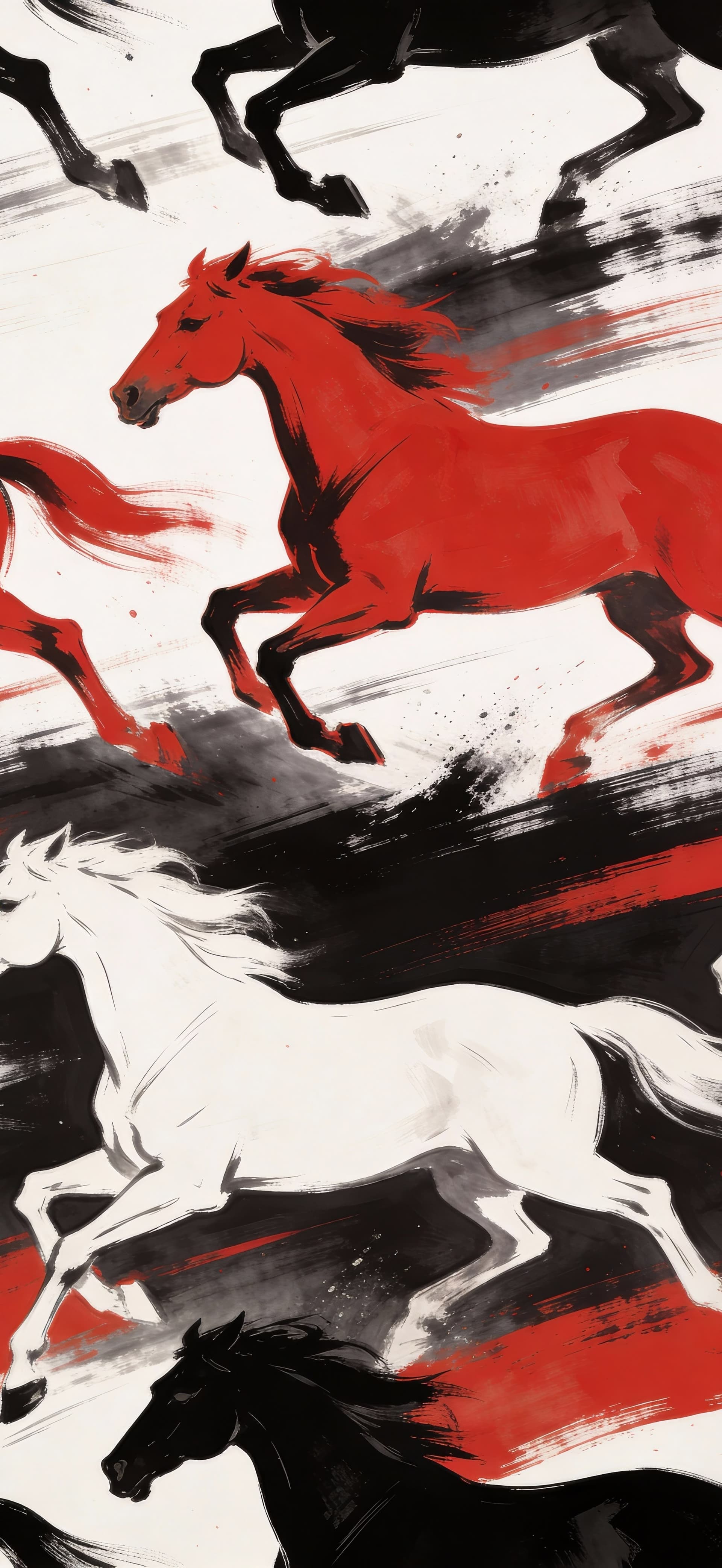 Ink Run Horses 2 - Pro phone wallpaper