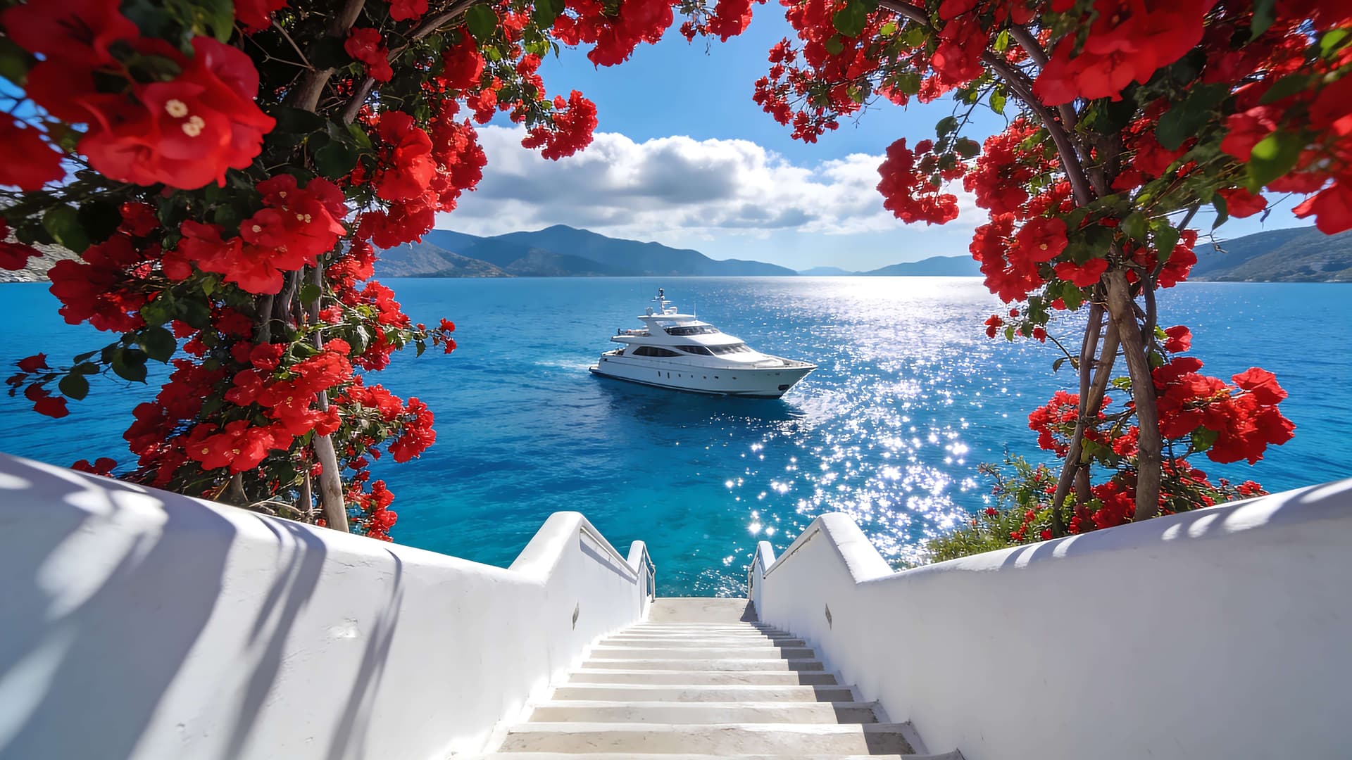 Mediterranean Yacht View - Pro desktop wallpaper