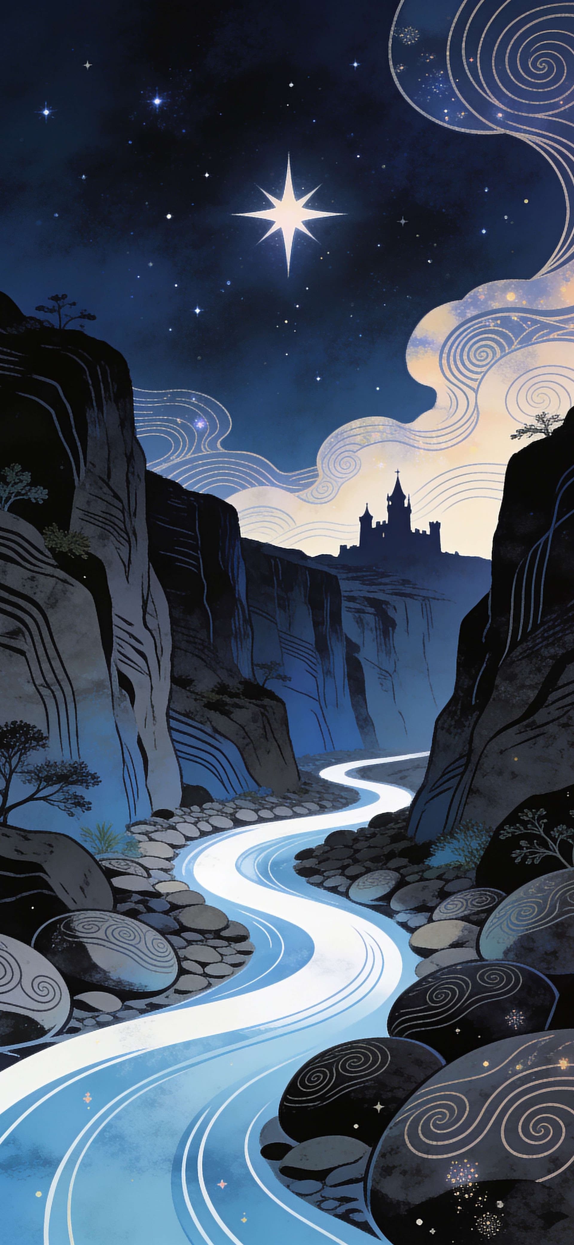 Path to the Castle - free phone wallpaper