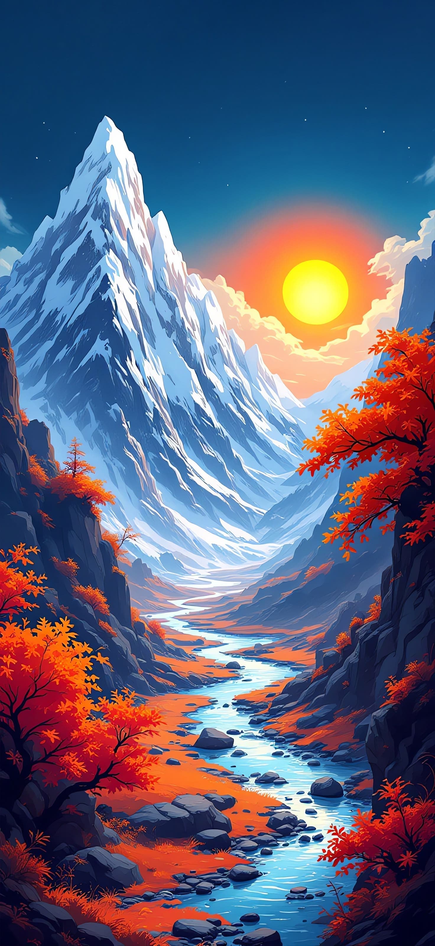 Amberflare Valley 1 - free phone wallpaper