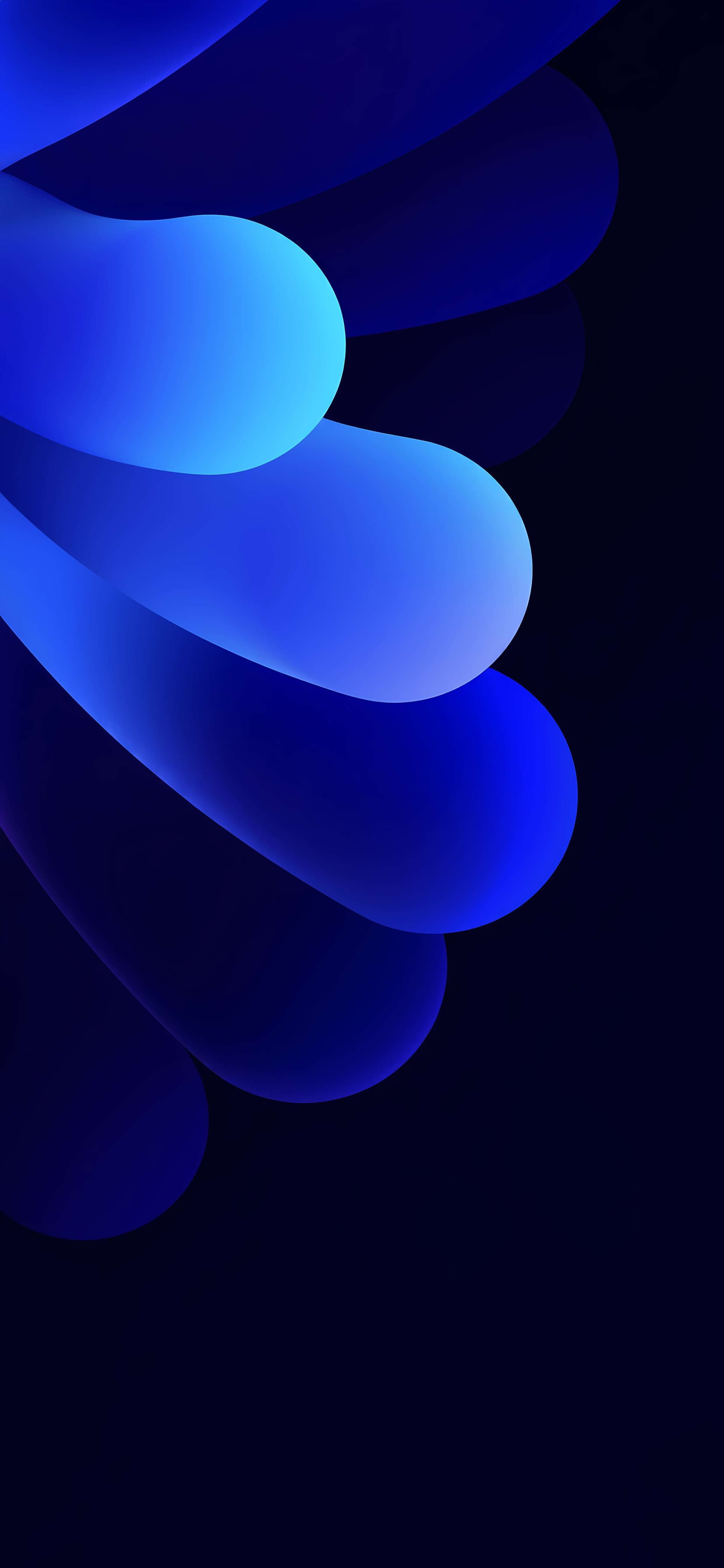 Blue Gradient Swirls - free phone wallpaper