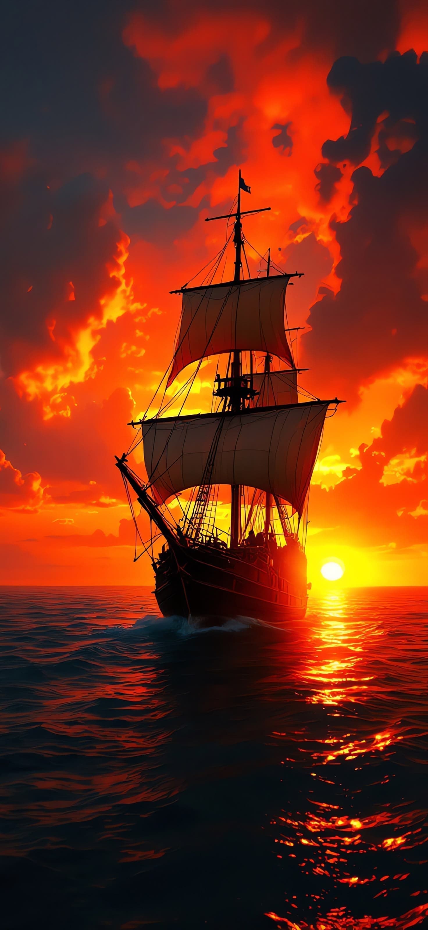 Crimson Voyage 2 - Pro phone wallpaper