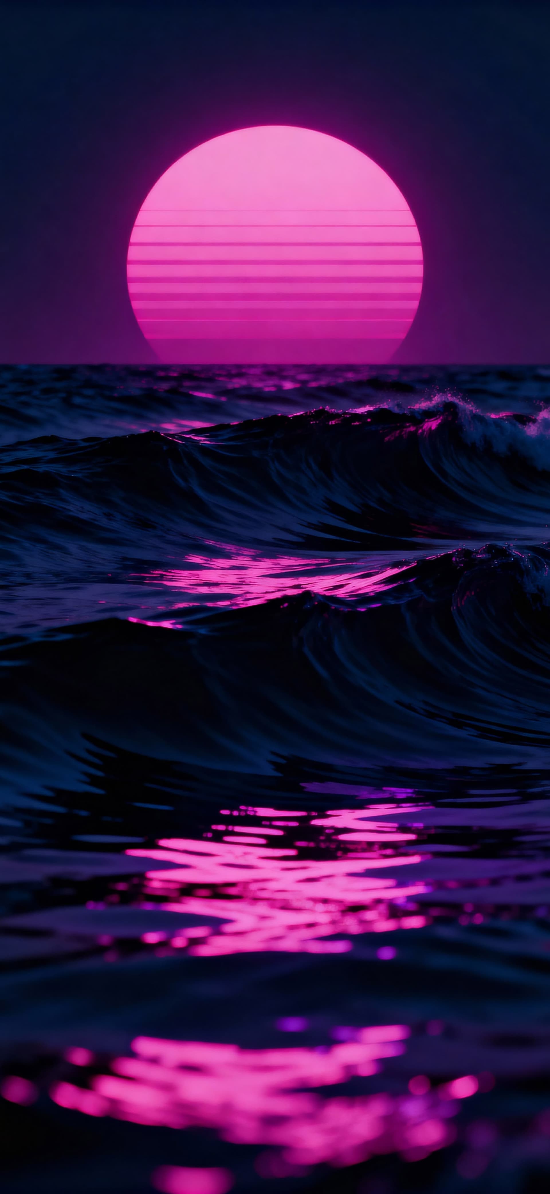 Neon Horizon 1 - free phone wallpaper