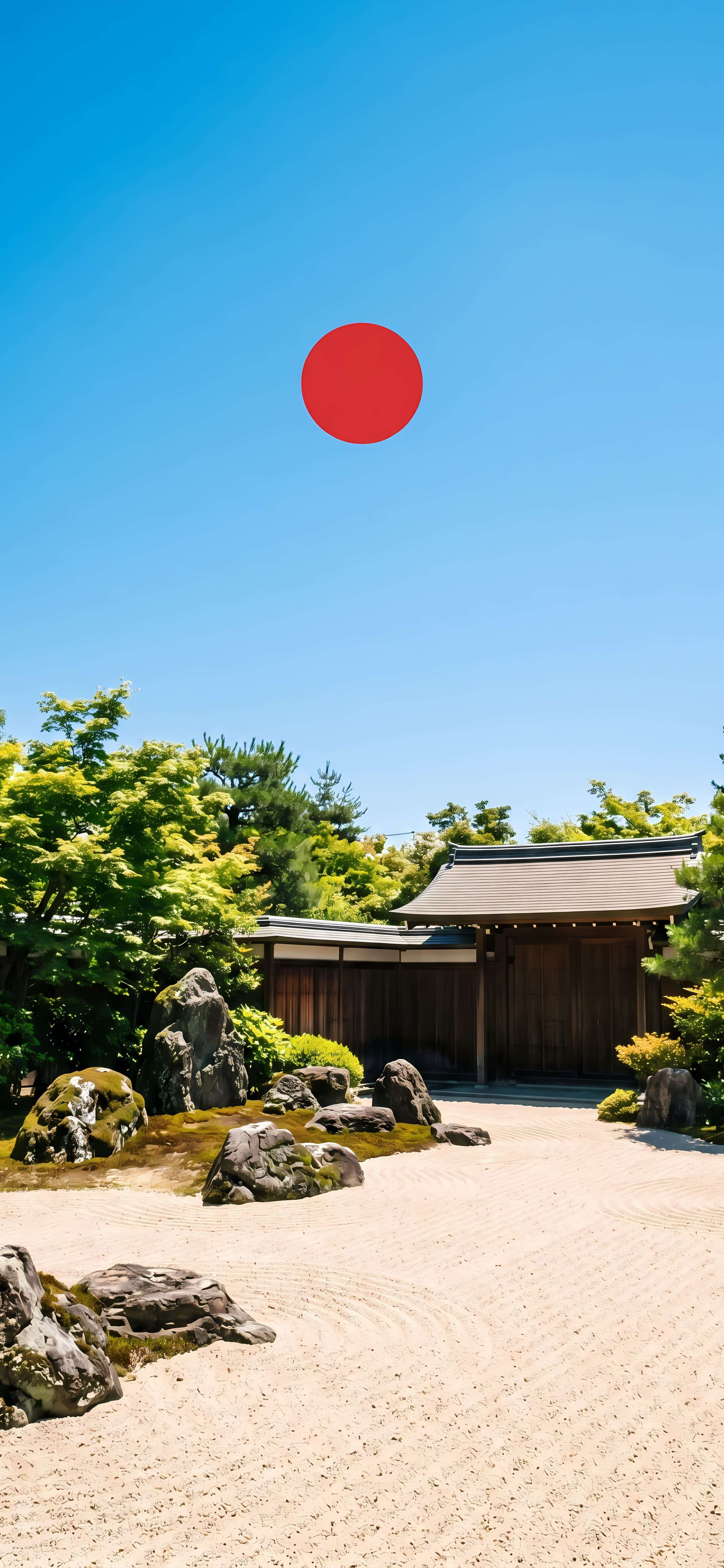 Zen Garden Sun - Pro phone wallpaper