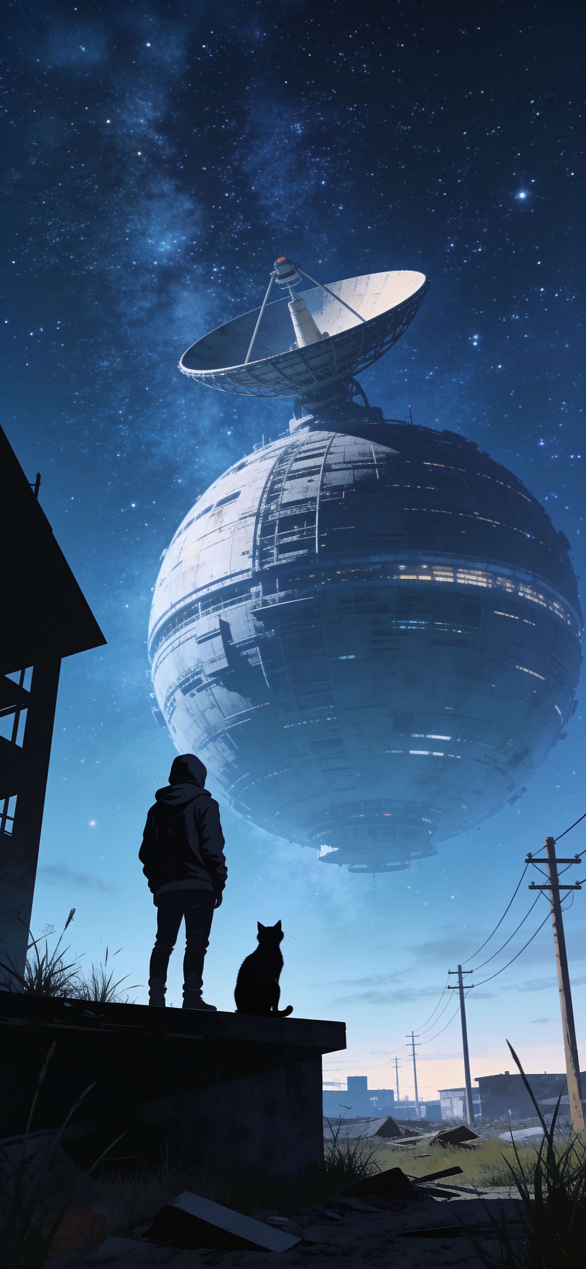Cosmic Watcher - free phone wallpaper