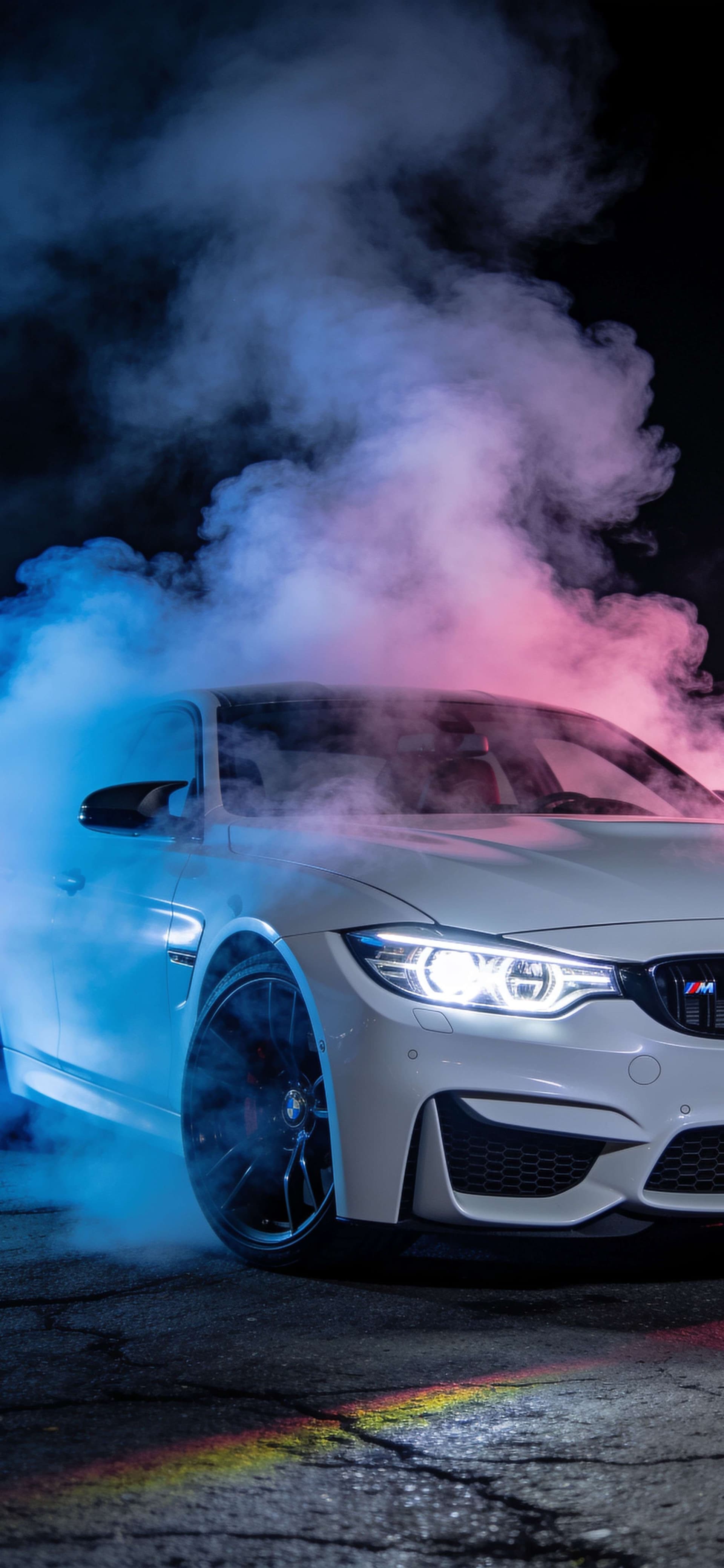 Neon Smoke Drift - free phone wallpaper