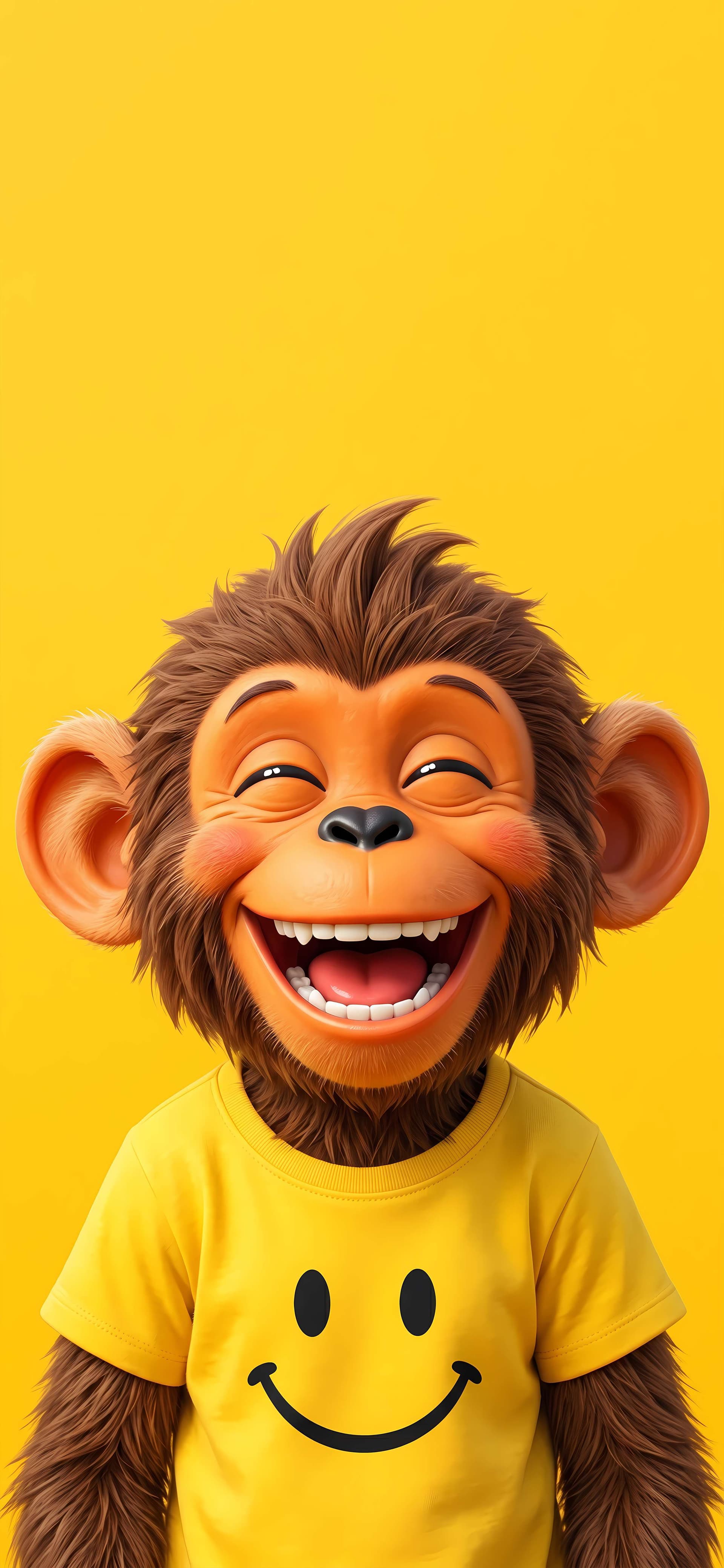 Happy Monkey Smile - Pro phone wallpaper
