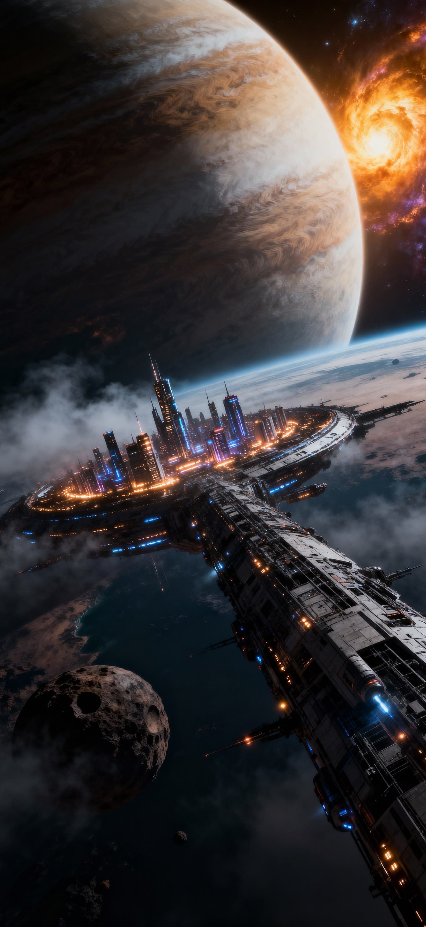 Cosmic Metropolis 3 - free phone wallpaper