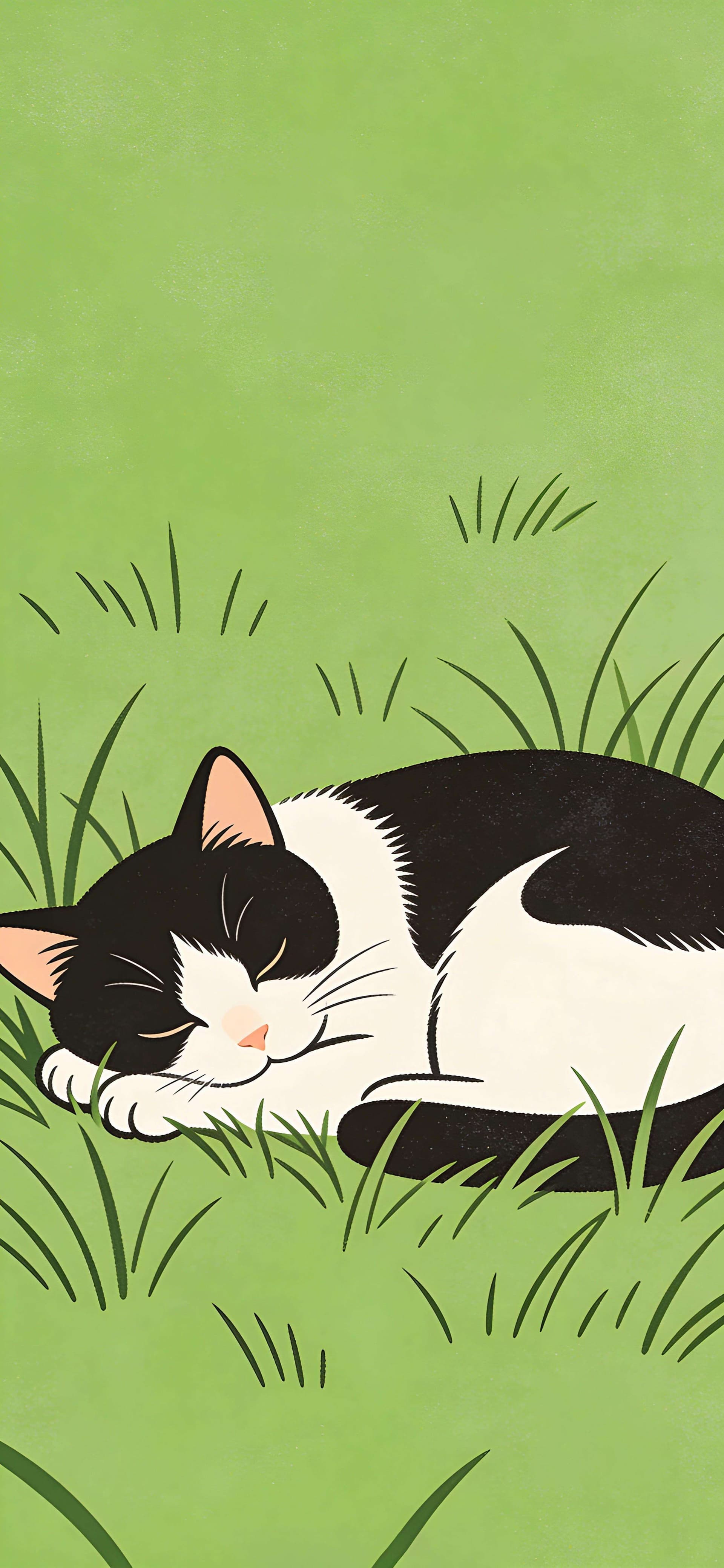 Sleeping Cat Nap - Pro phone wallpaper