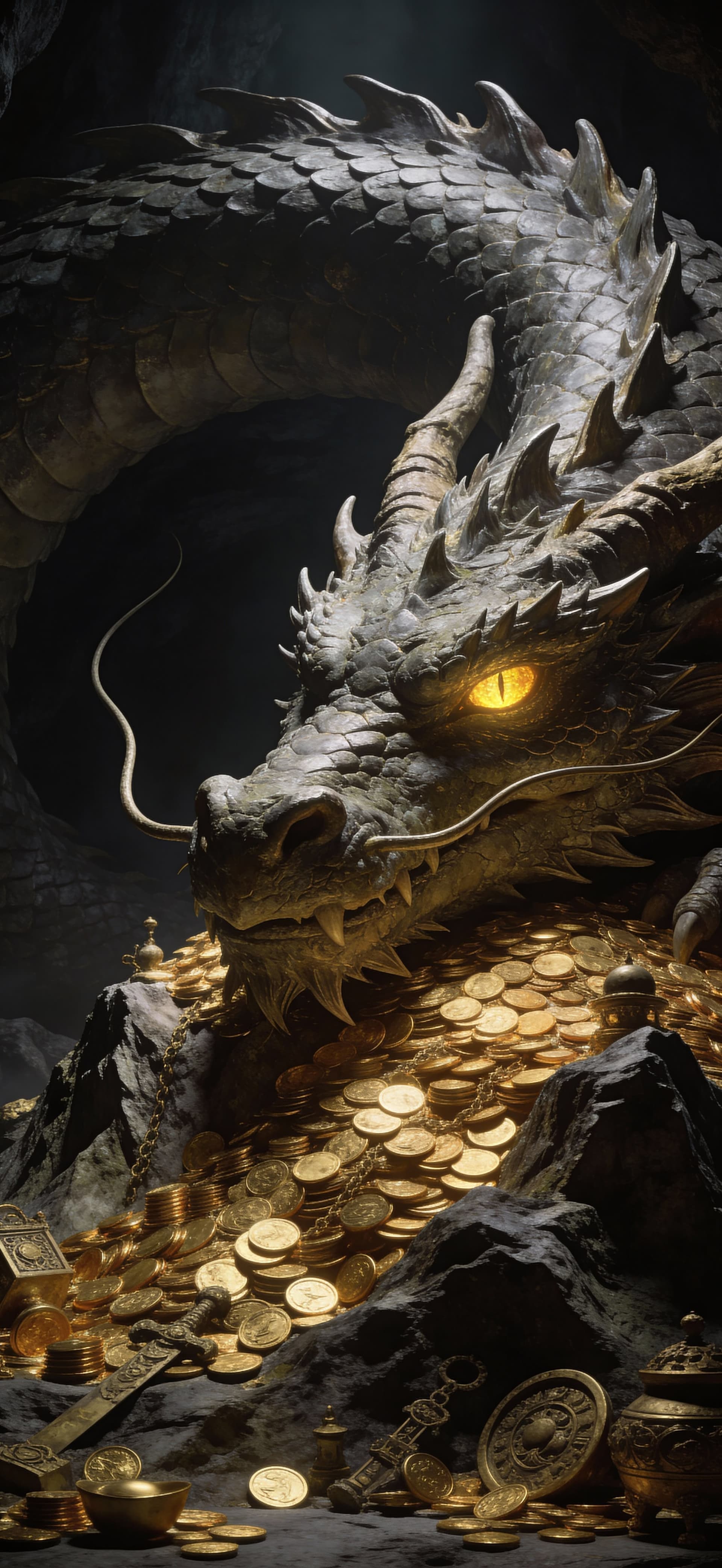 Dragon's Hoard - free phone wallpaper