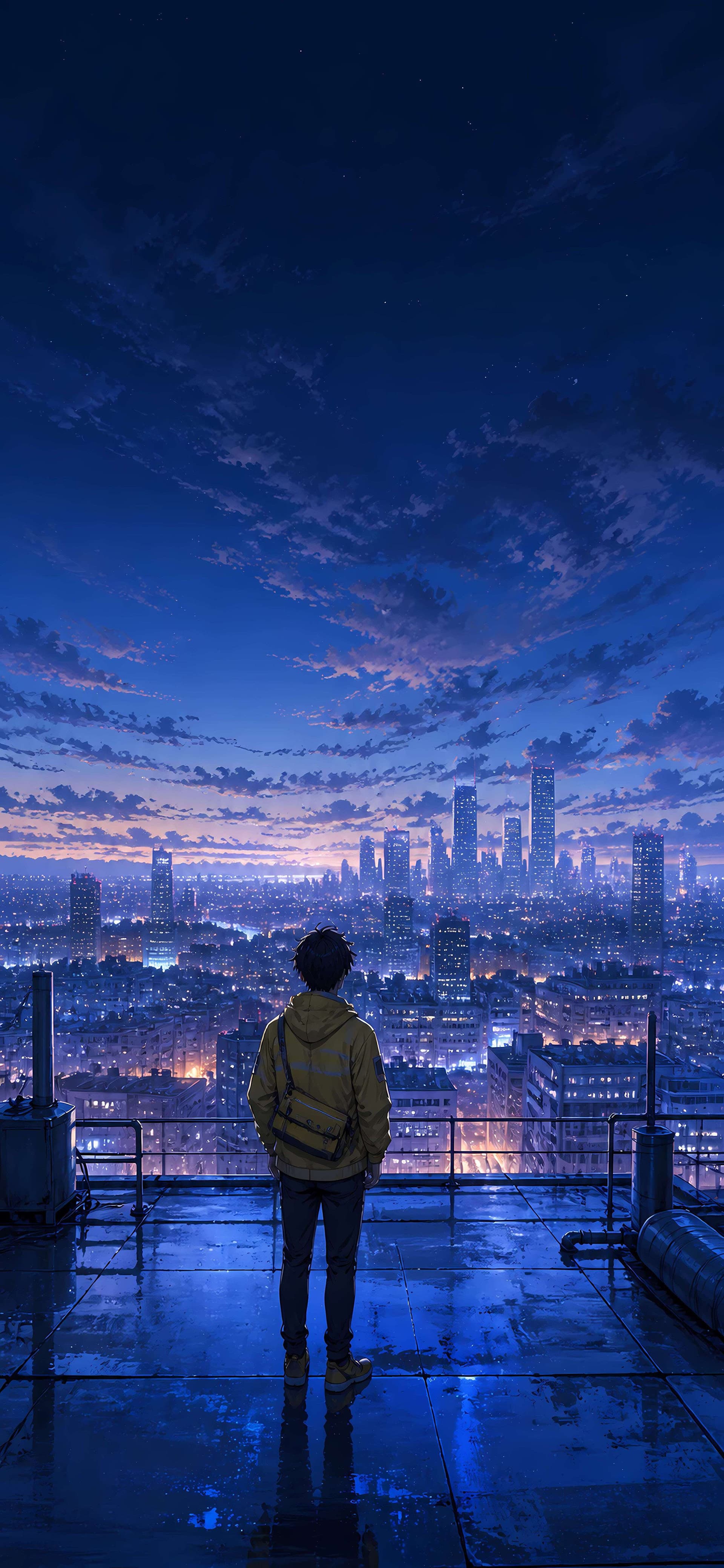 Midnight City Watcher - free phone wallpaper