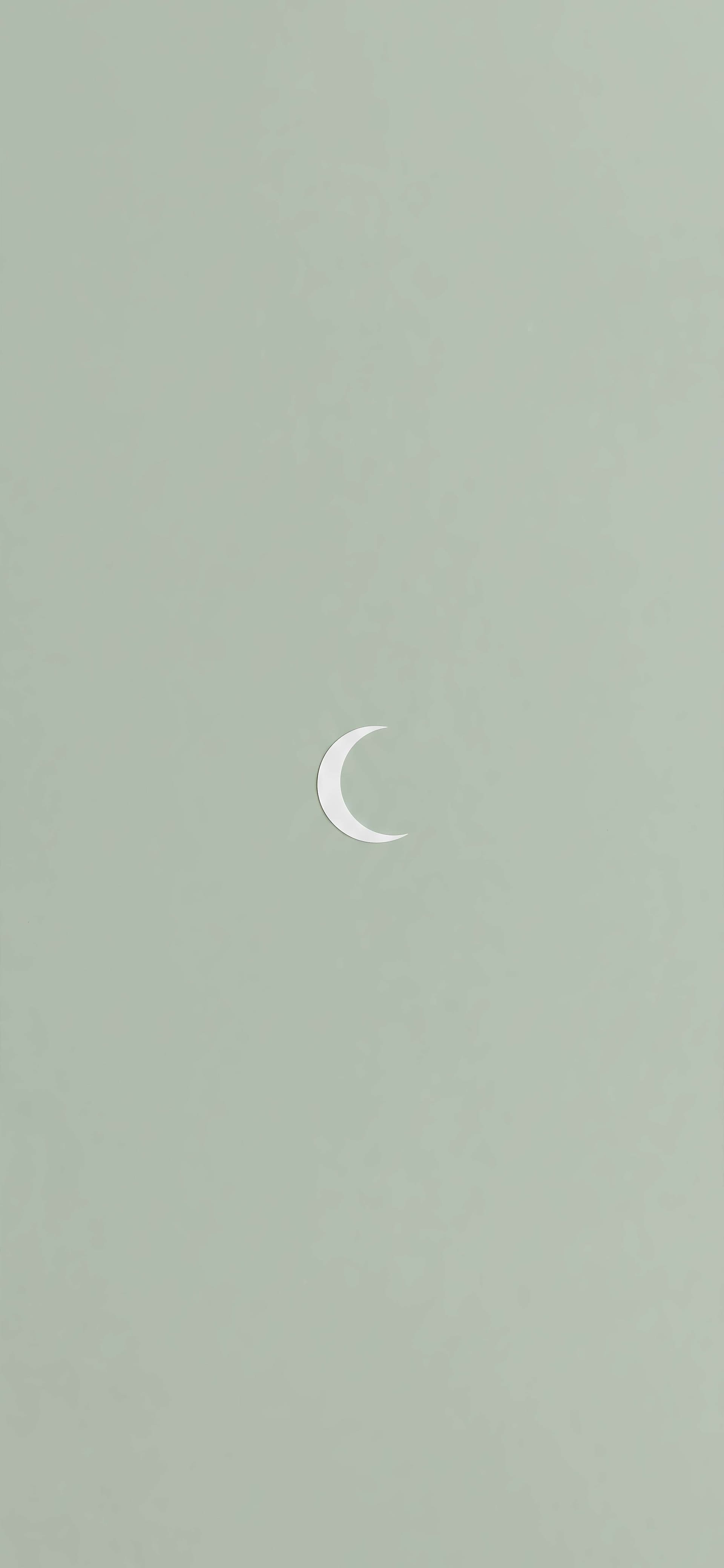 Minimalist Moon Crescent - free phone wallpaper