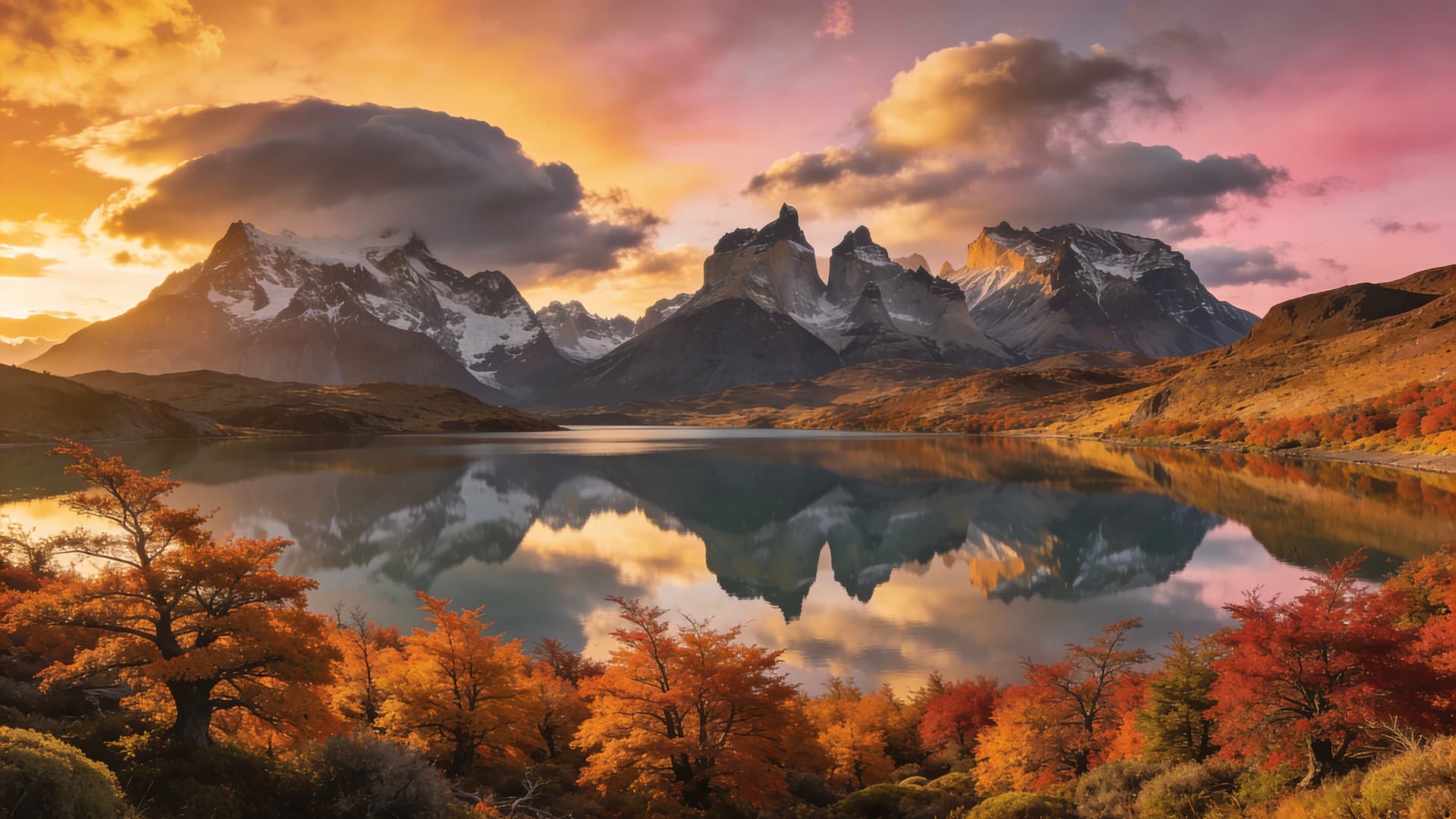 Mountain Lake Reflection 2 - free desktop wallpaper