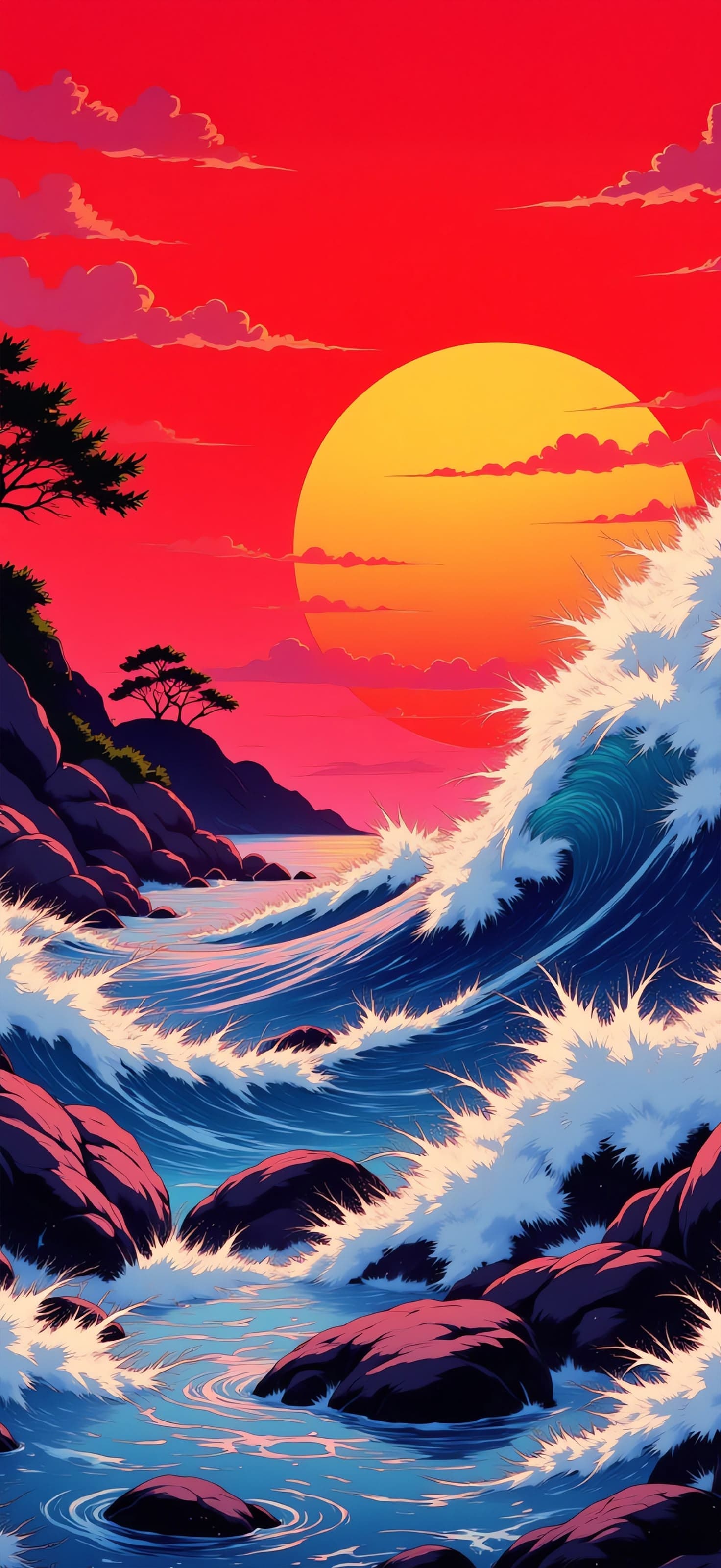 Sunset Surge - Pro phone wallpaper
