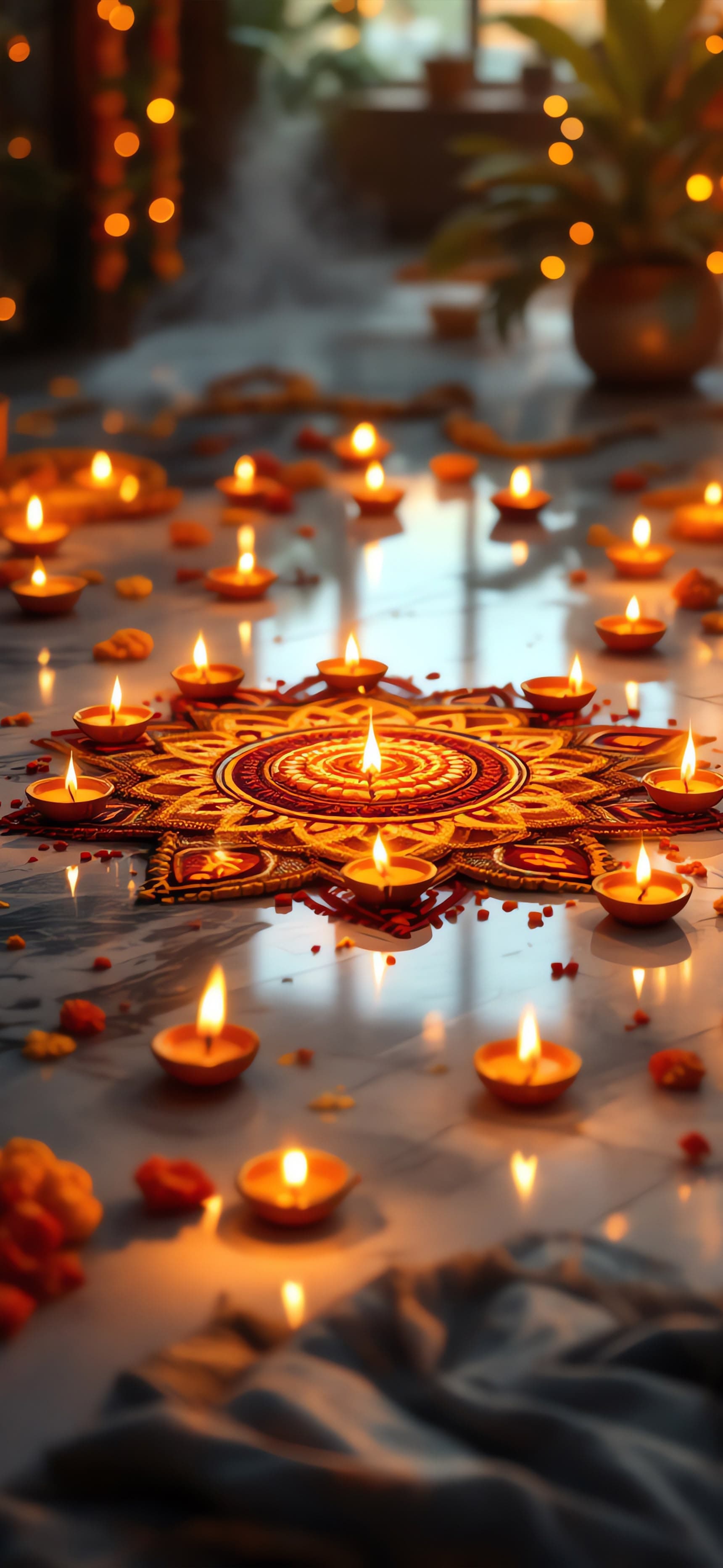 Rangoli Glow 1 - free phone wallpaper