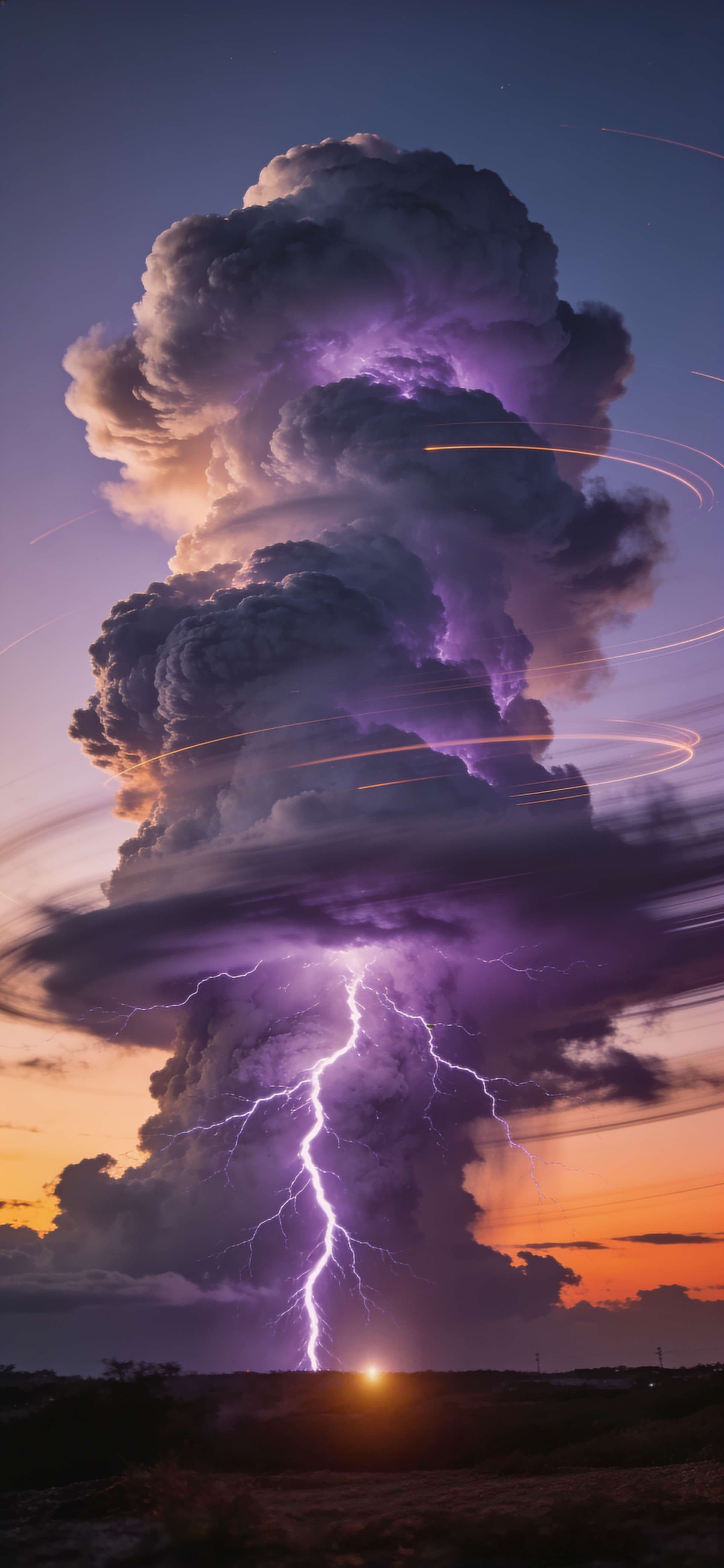 Electric Storm Tower - Pro phone wallpaper