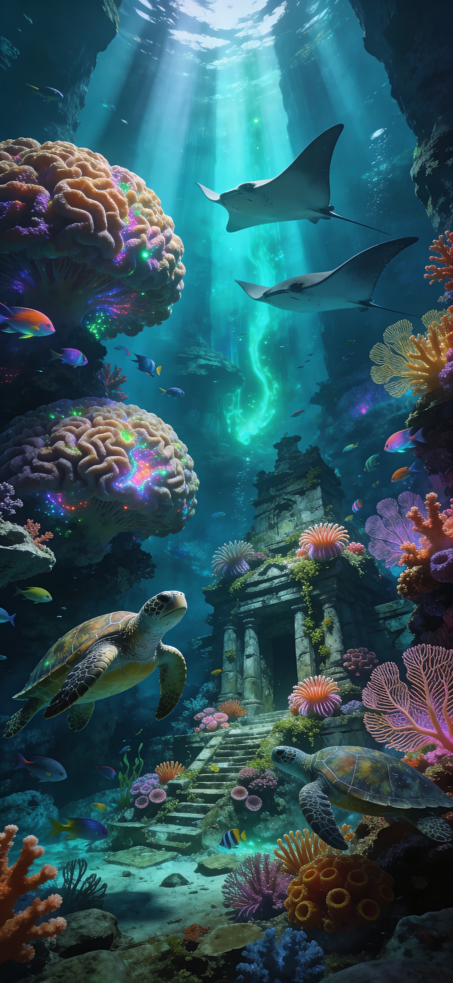 Underwater Coral Kingdom - free phone wallpaper